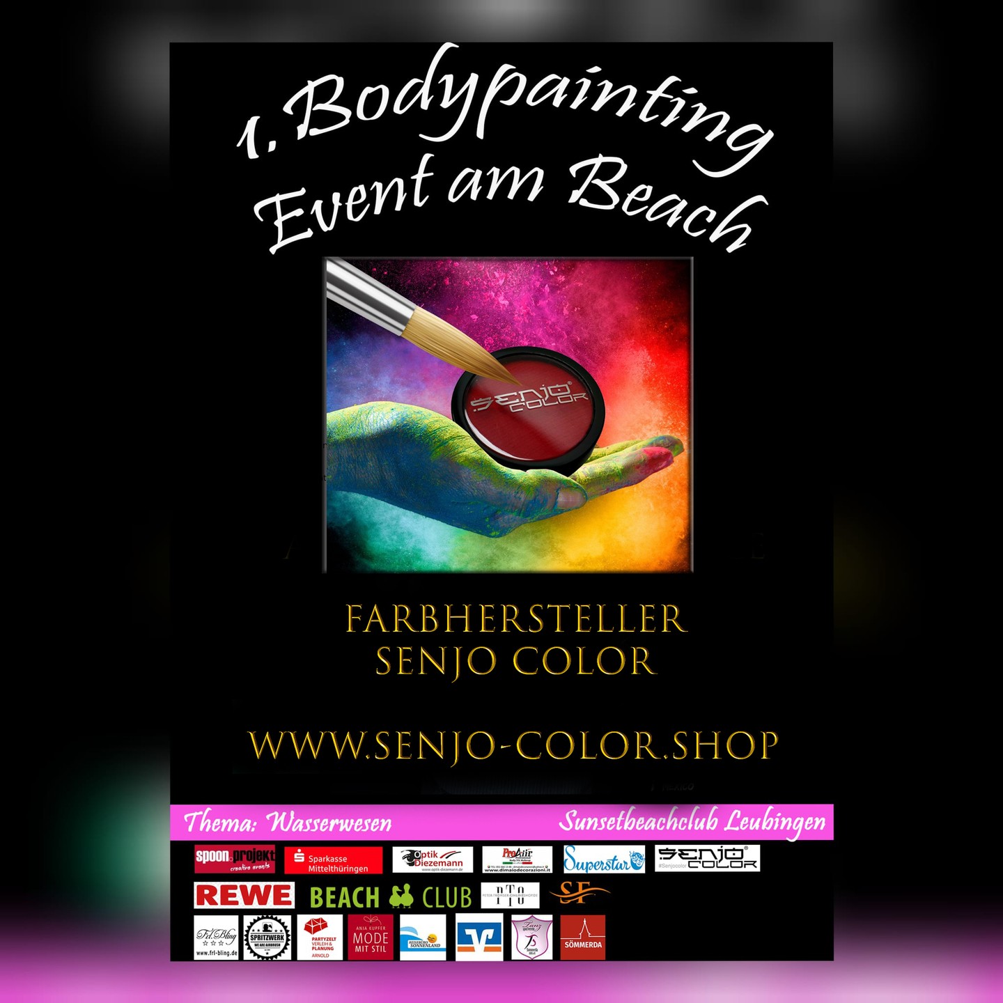 Ab heute möchte ich Euch die Aussteller vorstellen die an unserem Event vor Ort sind!
Senjo Color @senjocolor
www.senjo-color.shop
Starting today I would like to introduce you to the exhibitors who will be at our event!
Senjo Color @senjocolor
www.senjo-color.shop
#bodypainting_event_am_beach #bodypainting #bodypaintingsömmerda #bodypaintingkünstler #stadtsömmerda #senjocolor #proaiiritalia #superstarpaintofficial #airbrush #airbrushbodypaint #kunst