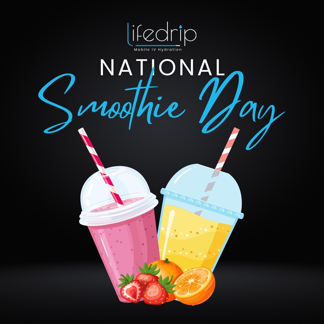 Happy National Smoothie Day! Do you use smoothies to add more nutrients to your nutrition? 💙
LifeDrip is a mobile hydration and shot bar that comes to you to help you stay well and fuel your best life! Plus, you can visit us in the comfort of our clinic on Wells Avenue in Reno.
To book an appointment, text or call 775-393-9644, email info@thelifedrip.com, or click the link in our bio!
.
.
.
#lifedrip #lifedripivhydration #ivhydration #health #wellness #mobileivhydration #reno #renonv #renosparks #sparks #sparksnv #nationalsmoothieday #smoothieday #smoothie #smoothies