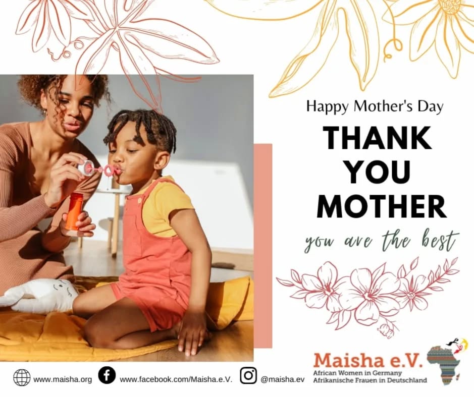 "Wishing you a Mother's Day filled with love and joy. Thank you for your endless warmth and guidance."
***
"Wir wünschen Ihnen einen Muttertag voller Liebe und Freude. Danke für Ihre unendliche Wärme und Führung."
#MaishaEV #AfrikanischeFrauen #muttertag #mothersday #AfricanWomen #maishafrankfurt #maishagermany