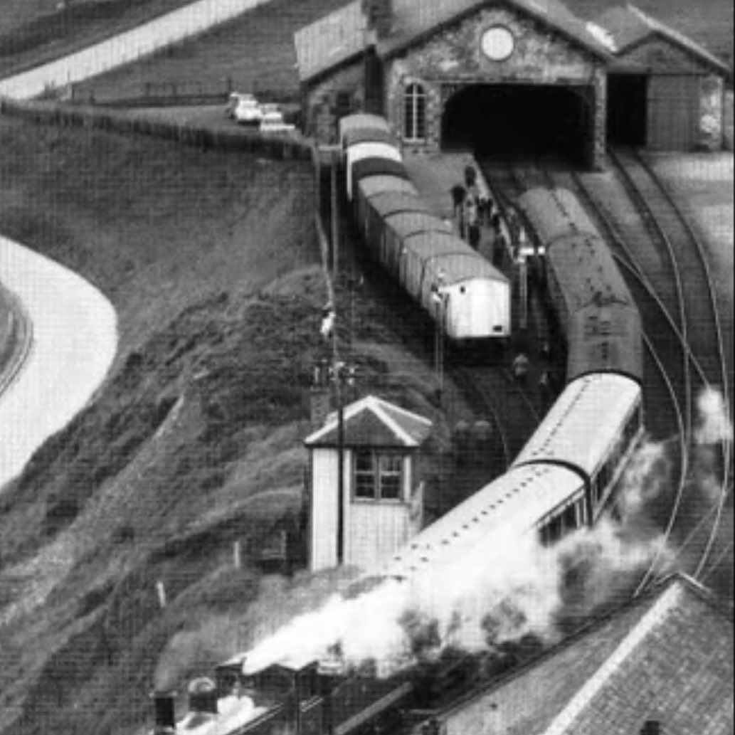 Historic photo of rail station Macduff UK