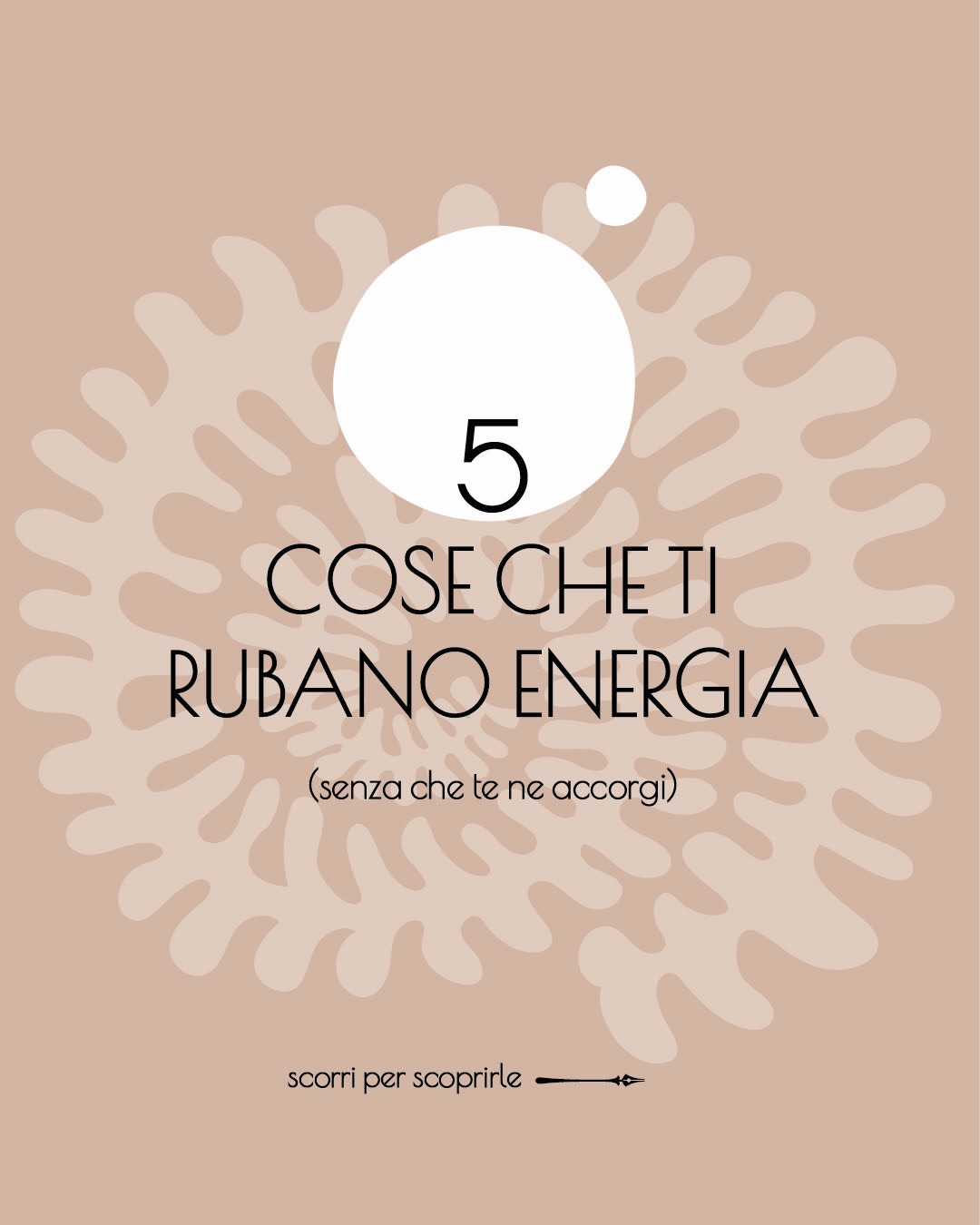 A volte non è stanchezza.
È energia dispersa, trattenuta, dimenticata.
Osservarti non è egoismo.
È il primo gesto di cura.
Quale di queste senti più vicina oggi? ✨