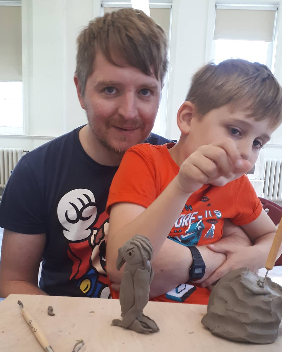 Nick and Ted made a great parrot. #art #artist #ceramic #granthamartstrail #granthammuseum #investsk