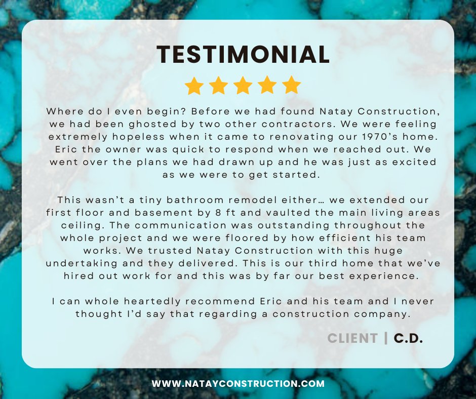 Turning hopeless into exceptional.
When clients come to us with big dreams and bigger doubts, we listen, plan, and deliver beyond expectations. At Natay Construction, we have a track record of tackling complex projects—major additions, structural changes, complete transformations—with outstanding communication and flawless execution.
This is what happens when you trust Natay with your most ambitious vision.
#ParkCityRemodel #RedLedges #WasatchCounty