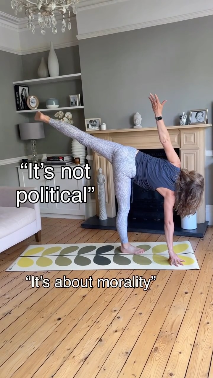“The opinion that art should have nothing to do with politics is itself a political attitude.”
George Orwell
How to caption what I am feeling at the moment in as few words as possible!? 🧐
What we are witnessing in the USA ( the violence, the denigration of groups of society, erosion of rights and gaslighting by Government) in addition to atrocities committed in Gaza, Sudan, Iran , Ukraine and many other places isn’t just a good v bad or right v wrong…it is also political. Policy decisions, voting decisions, spending decisions, international relations and power struggles have all contributed to what is happening. If we allow history to repeat itself then more fool us. We all have a role we can play. We just have to decide what that is.
Swap the word “art” for “yoga” ( or fitness or running or baking or “influencing” if you must)
Is politics relevant? Our ability to go to a yoga class depends upon political decisions made. Cost? Location? Safety? Accessibility?
Stay INFORMED and ENGAGED but ensure overwhelm doesn’t cause disconnection/disassociation. As a yoga teacher 🧘♀️ I aim to hold a SAFE SPACE for everyone. A chance to pause when stuff feels heavy. Offer grounding and tools for emotional regulation. A support system to prop up whatever you want to do to help ( volunteering, protesting, signing petitions, writing to government officials, talking to others…see my stories!) and regain a sense of control over what can seem an impossible situation.
. By staying informed and engaged it also enables me to teach what might be needed. To “read the room”.
. Additionally a gentle dive into YOGA PHILOSOPHY 📚 whether exploring the Kleshas or the Yamas and Niyamas encourages us to move from a sense of “I-ness” and focus on how we interact with the world and others. How we treat and speak up for others off the mat is everything!!
Ultimately for me some things in life are too important to ignore and remain silent on. 👇
As Plato said,
“One of the penalties of refusing to participate in politics is that you end up being governed by your inferiors.”
🧘♀️
#yogatogether #yogaforhumanity #yogausa #londonyogateacher #politicstoday