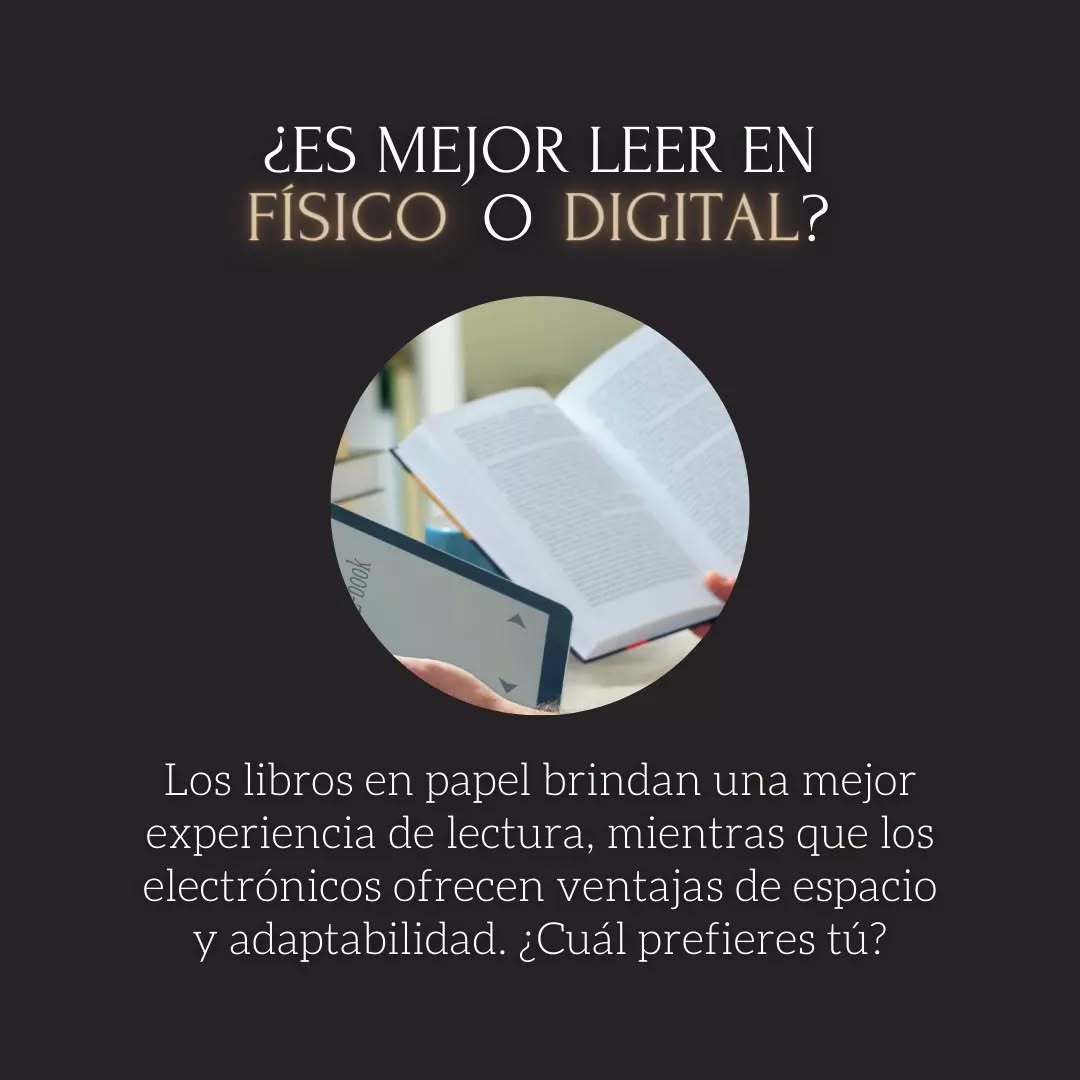 Nuevo artículo analizando las diferencias entre leer en formato físico y digital. 📑 Os dejamos un enlace directo al blog en las historias destacadas.