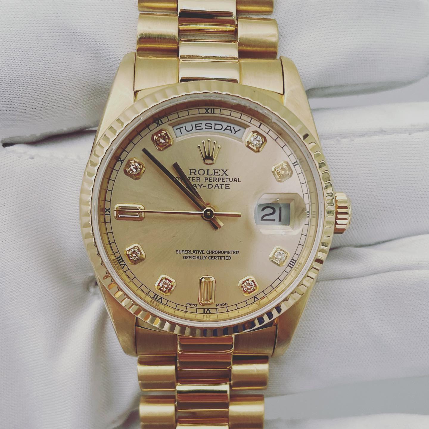 Lovely Rolex Daydate rescued after going for a swim