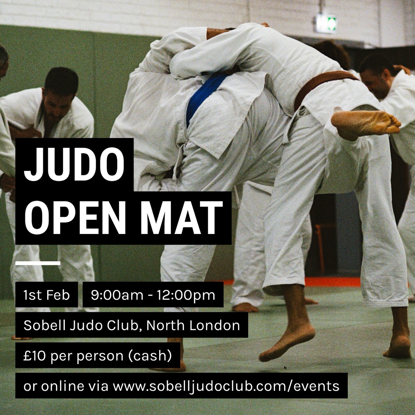 OPEN MAT THIS SUNDAY. Book online via link in bio or via www.sobelljudoclub.com/events