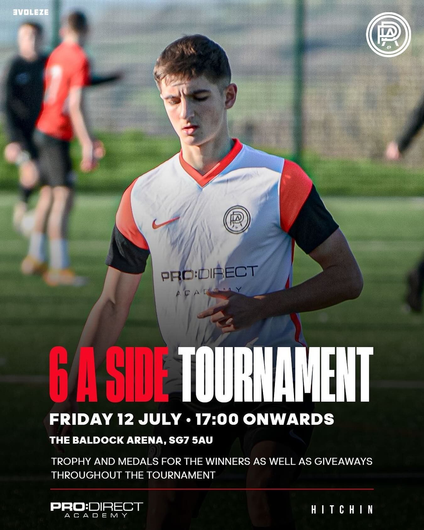 Pro:Direct Hitchin Tournament π
Weβre hosting a 6-a-side tournament on Friday the 12th of July π
All details are above, if youβre interested in entering a team for FREE, drop us a DM π₯