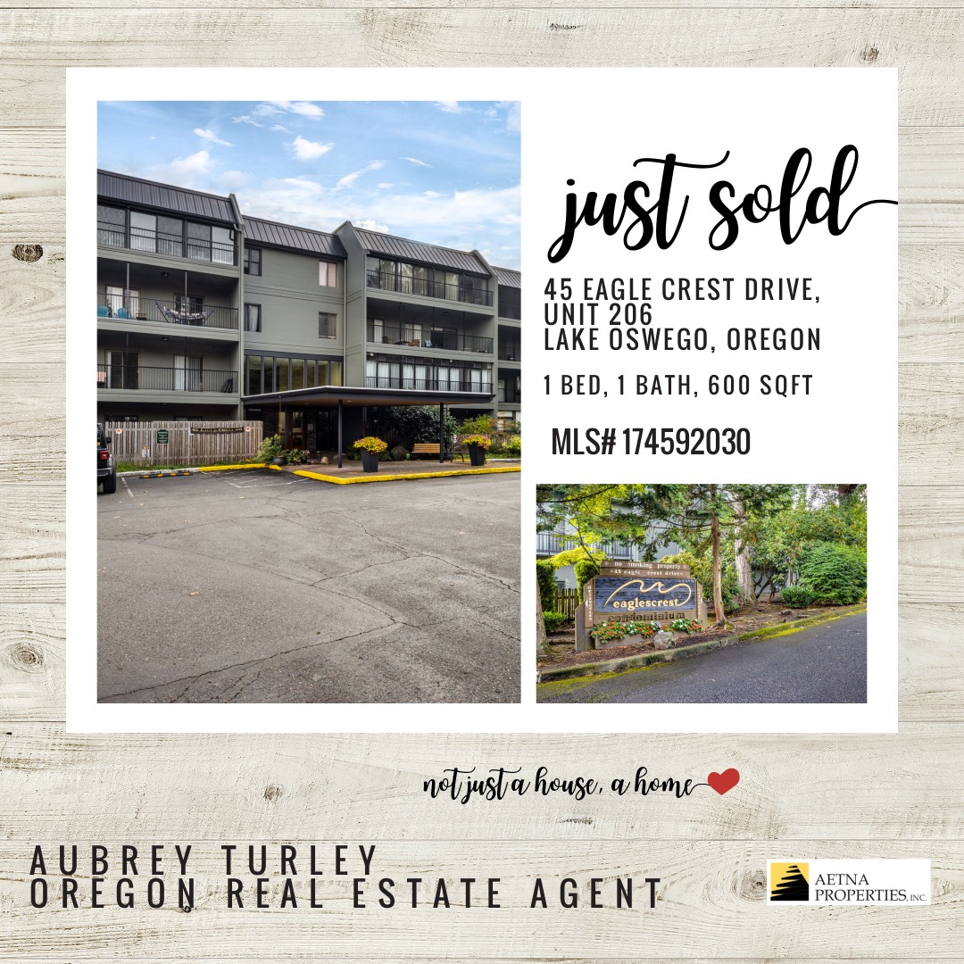 Our condo listing has sold! It went live right before the Holidays, so we had to be strategic with the listing price and intentional marketing of the unit. The hard work paid off! We are happy for both the Seller and Buyers!
Have you been thinking about moving? Contact us today to see what homes are available to the market or learn more about your current home value.
Aetna Properties
Lake Oswego, Oregon
503-699-4732