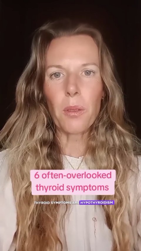 6 commonly overlooked thyroid symptoms or symptoms of hypothyroidism. I had many of these symptoms for years prior to my thyroid problems being properly being diagnosed. #thyroid #thyroidsymptoms #hypothyroid #hypothyroidsymptoms #thyroidproblems #hypothyroid #hormonebalance #hormones #signsandsymptoms #hashimotos