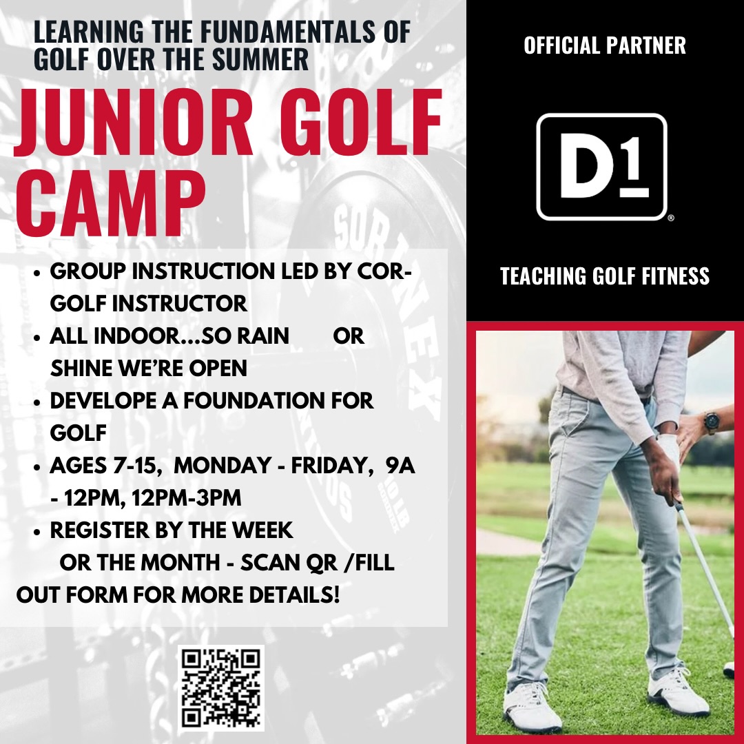 🚨 Calling All Young Golfers in Westchester! 🚨
Want to give your child a head start in golf and athletic performance this summer? 🏌️♂️⛳️
The Junior Golf Camp at D1 Armonk is more than just swings and drills — it’s about building strong, healthy, and confident athletes. Led by expert COR Golf instructors, our indoor program ensures your child stays on track rain or shine while learning proper golf mechanics, coordination, and mobility in a fun, supportive setting!
✅ For Ages 7–15
✅ Monday–Friday options: 9 AM–12 PM or 12 PM–3 PM
✅ Register weekly or monthly
📲 Scan the QR or DM us now to reserve your spot — spaces are limited!
#ArmonkGolf #WestchesterKidsCamp #JuniorGolfTraining