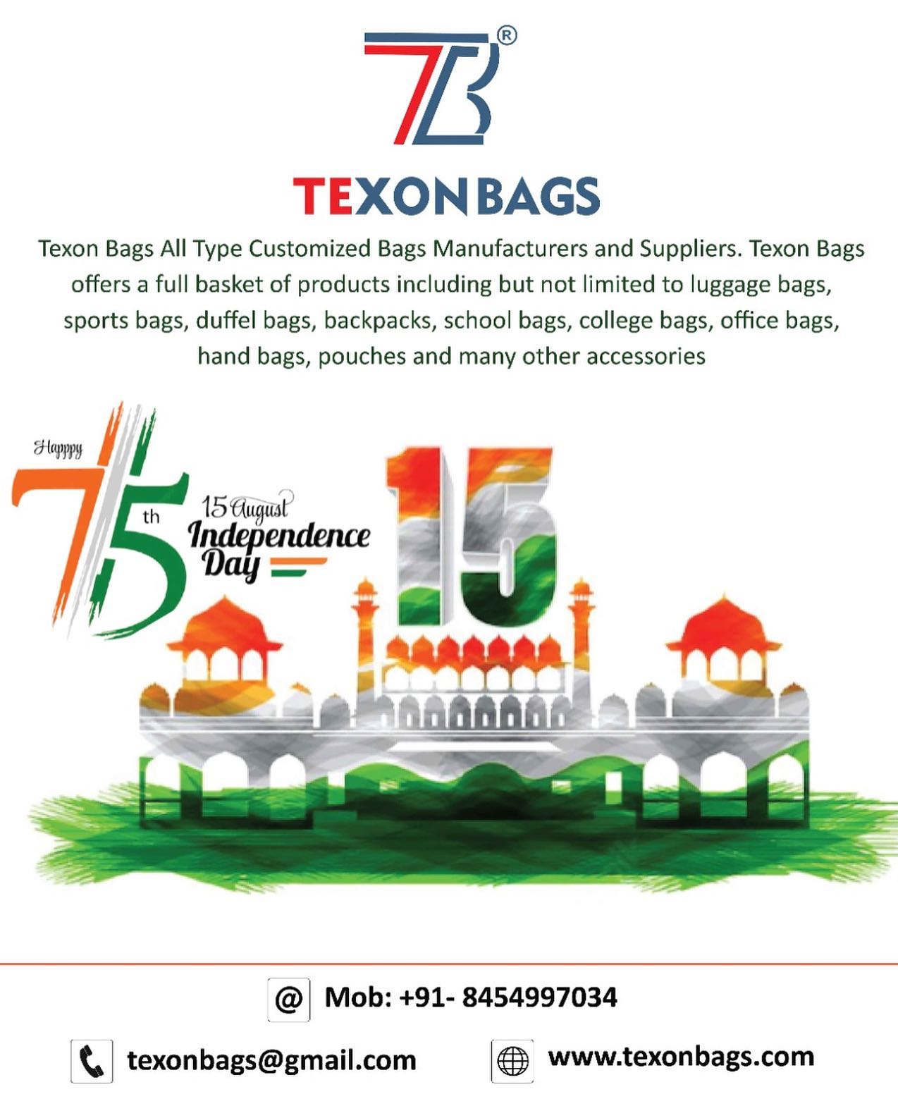 Today is a day to feel proud about being a part of this great nation. May this spirit of freedom leads us all to success and glory in life.
Happy Independence Day...!!🇮🇳
Regards
Imteyazul Haque from
Texon bags
🧡🤍💚
