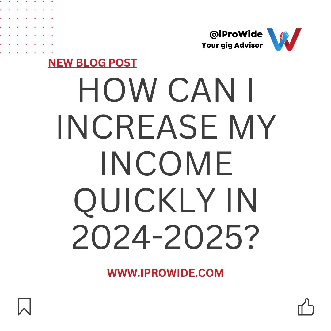 If you're facing a tight spot, here are a few practical solutions.
Tip 1 - Sell Unwanted Items
This is a big one - declutter your house! Turn unused items into quick cash by selling them online. Platforms like eBay and Facebook Marketplace provide easy ways to declutter your space and boost your wallet simultaneously. That bicycle you have not used in years, some random kitchen items you don’t need, and clothes - all can make you cash right away.
Tip 2: Start a six-figure IT Career. No IT degree or experience is needed!
If you want to start a career in IT and make a six-figure but consider it impossible, I want to tell you that I have good news for you! You don't need to have an IT degree or experience or perhaps be very tech-savvy and know how to code. Starting your career as an IT Business Analyst or a Scrum Master allows you to enter the IT field at any age as long as you can speak good English and think logically! Check out this new signature training created by one of the leaders in the industry, an experienced IT Project Manager from the DMV area. Check out the links below for more information!
www.StartITCareer.tech
Instagram: @StartITCareer.tech
"If you don't like something, change it. If you can't change it, change your attitude." — Maya Angelou
Tip 3 - Freelance Gigs and Online Platforms
In the digital age, freelancing is a goldmine. Platforms like Upwork, Fiverr, and iProwide (it’s a free platform!) connect your skills with businesses or simply other people looking for services. Whether you're a writer, designer, or babysitter, freelancing can provide an income boost meanwhile you are looking for a stable source of income. Increase income today.
Continue reading: https://www.iprowide.com/post/increase_income
#increaseincome #increaseyourincome #investing #success #wealth #income #entrepreneur #savings #makemoney #mindset #finances #takecontrolofyourfinances #levelupyourincome #levelup #financialwellbeing #financialgoals #reflections #womeninbusiness #financialresponsibility #selfawareness #reduceexpenses #investments #financiallysavvy #ladynomicsbooklaunch #spendingdecisions #prescriptiontowealth