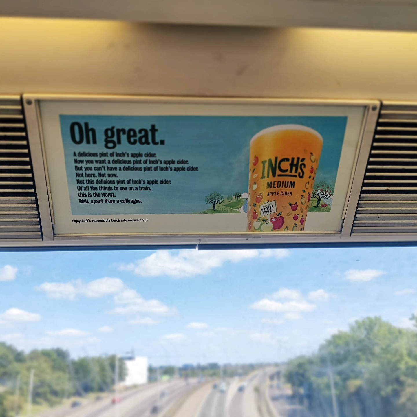 Bravo @inchscider. No notes.
.
#GoodCopywriting #NowImThirsty #GoodAds #TFL #CentralLine