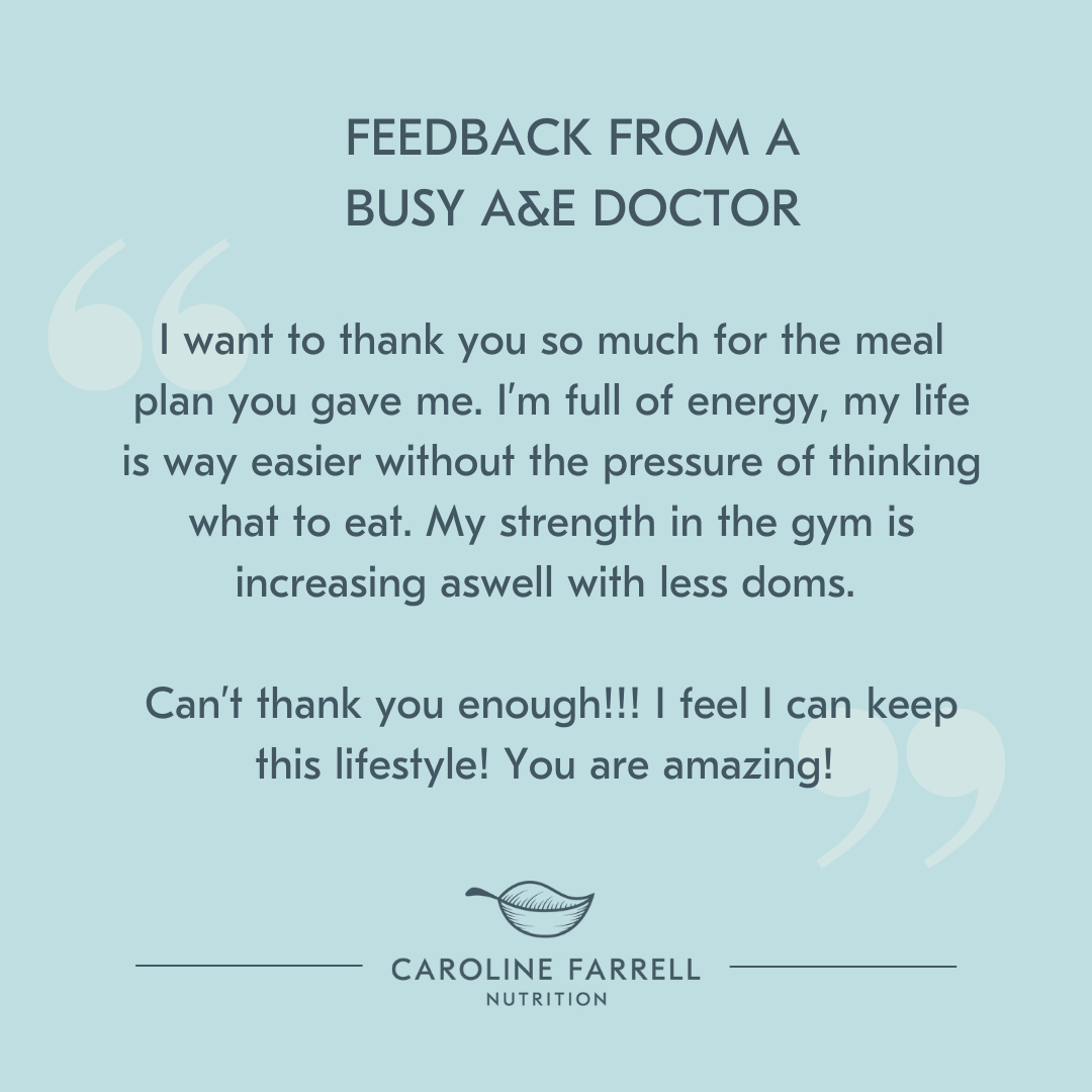 Kind words from another happy client. It's so rewarding to know that you have made a positive difference to someone's health.