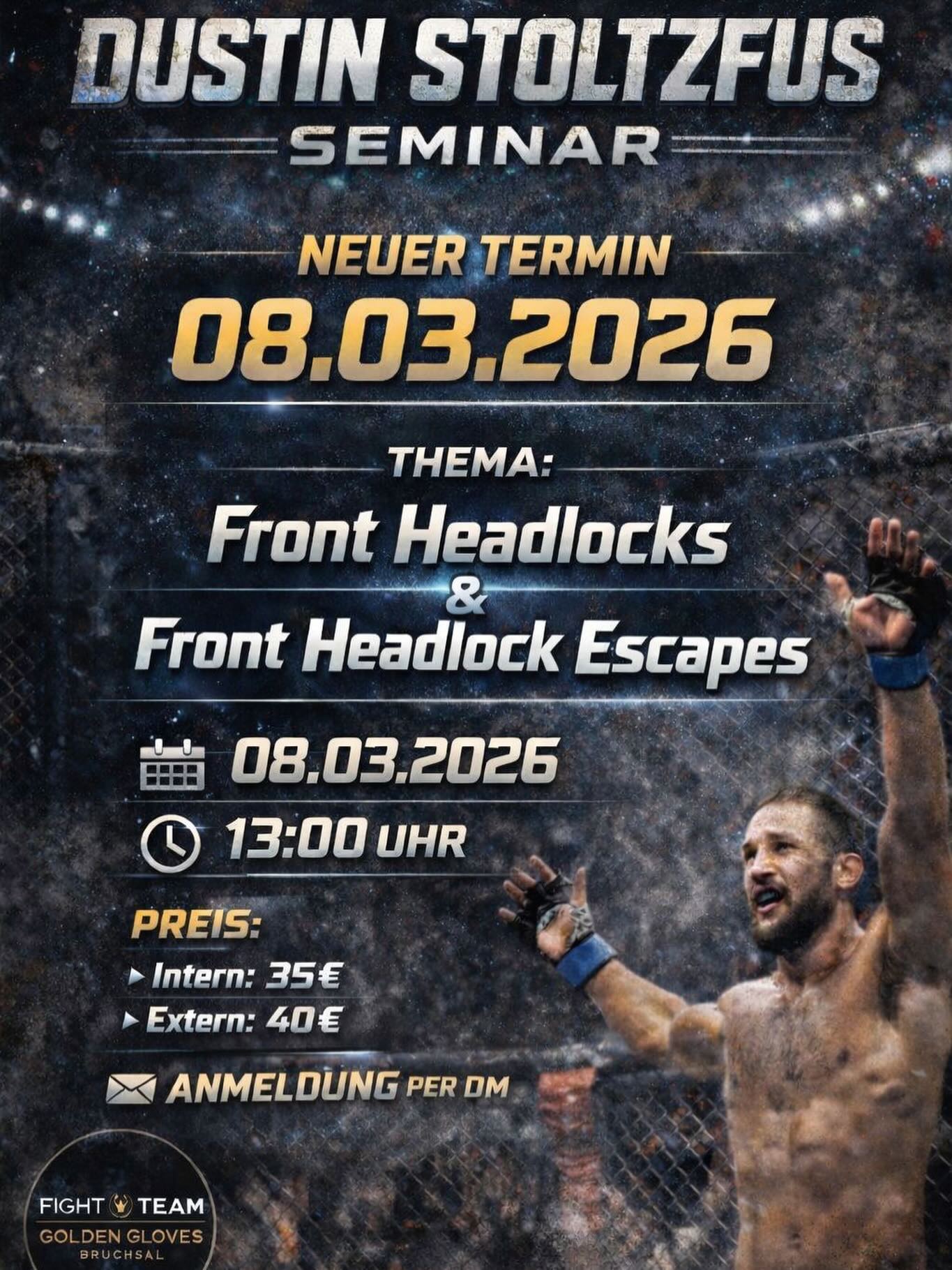 ❗️Neuer Termin ❗️
Aufgrund privater Umstände von Dustin wird das Seminar auf den obigen Termin verschoben. Wir freuen uns auf euer kommen und ein tolles Seminar 💯
Sichert euch euren Platz per DM ✉️