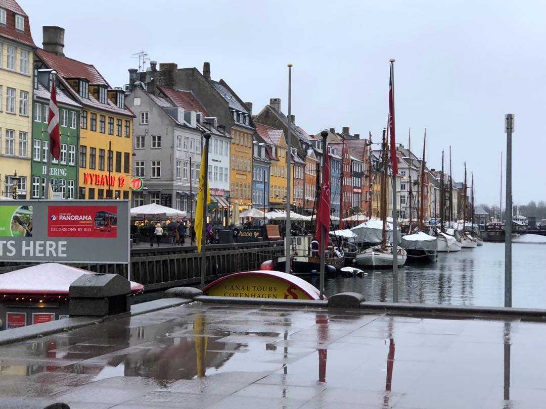 Enjoying the sites along Nyhavn street