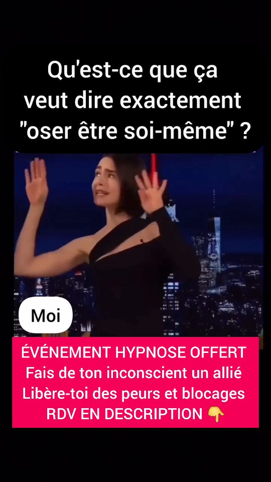 🔥 Maintenant je ne peux plus m'empêcher de chanter et danser sur cette chanson (je l'adore 😅), mais je ne me le suis pas toujours autorisé...
Ce fameux regard des autres... peur de se sentir honteuse, nulle, ridicule, rejetée, humiliée...
Il y a tellement de choses qui font du dégât dans l'enfance : l'éducation, les blessures de nos propres parents, la société, l'école, les conditionnements etc...
Mais saviez vous que toutes ces expériences douloureuses du passé restent enregistrées dans votre inconscient ? Et que même à l'âge adulte alors que tout ça est derrière vous, certains fantômes du passé continuent de vous hanter, vous empêchant ainsi d'agir et d'être comme vous le ressentez tout au fond de vous.
Ces fantômes sont alimentés par vos blessures émotionnelles et vos croyances limitantes. Elles rejouent le passé en vous, faisant croire à votre enfant intérieur.e que le contexte d'autrefois est toujours bien présent. C'est ce qui alimente la peur en vous et vous bride au quotidien.
Aller voir cette part de vous (très importante), est une étape cruciale pour la mettre à jour et la libérer du passé. Personnellement j'utilise l'hypnose. Votre enfant intérieur·e est la part qui détient aux creux de ses mains votre potentiel unique ❤
Libérez votre enfant intérieur·e du passé et osez enfin être vraiment vous-même au quotidien.
👉 Du 02 au 05 février, je vous offre une immersion en ligne offerte pour décrypter votre inconscient, vivre l'Hypnose en direct et rencontrer les parts de vous qui vous bloquent au quotidien et manifestent votre vie.
https://guerdet-laura.systeme.io/inscription
Lien d’inscription en bio.
À bientôt
Laura 😘
#enfantinterieur #blessuresemotionnelles #conditionnements #hypnose #confianceensoi