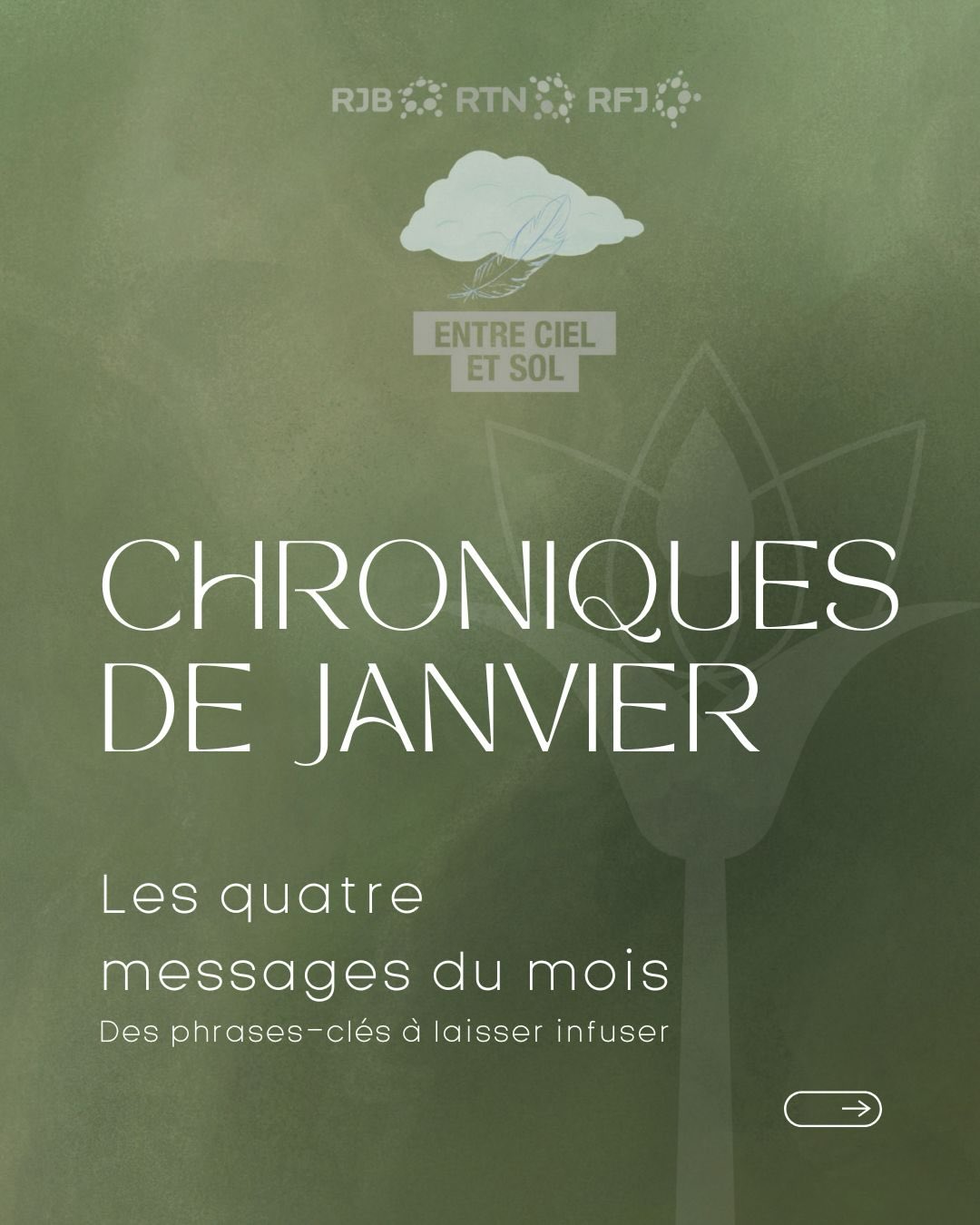.
Chaque mois, je prendrai le temps de rassembler les messages des chroniques qui passent sur vos ondes.
Des mots semés au fil des semaines. 🎙️
Lequel aimerais-tu garder avec toi pour ce mois de janvier ? 🤍