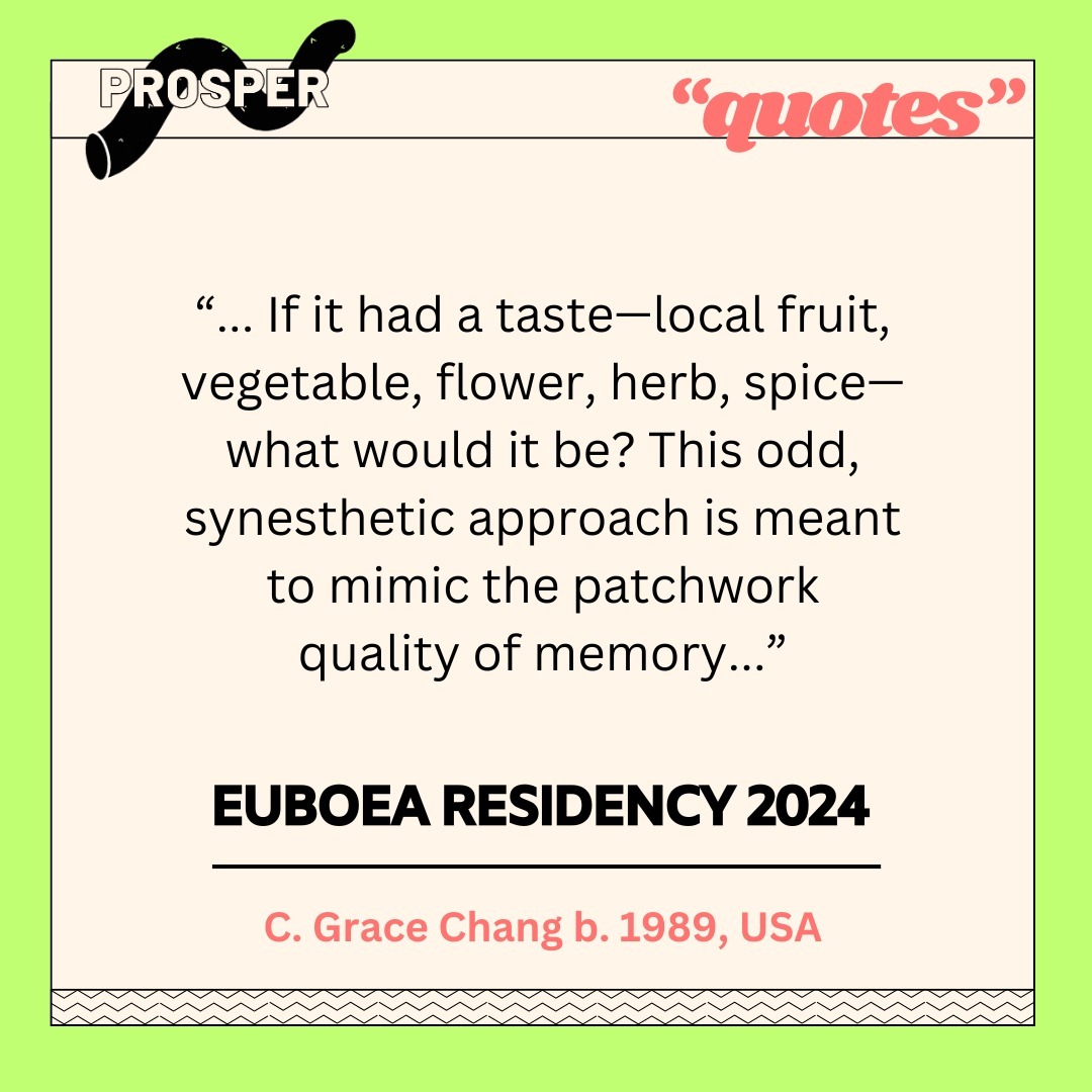 what stood out in this application amongst the other 230? Each selected resident brings in a perspective on how people and nature deal with wildfires. We can't wait to see the results at the public opening at the end of the residency!
#artist #artresidency #artistresidency #euboea #evia #eviaisland #greece #quotes #sound #taste #memory #patchwork #synesthesia