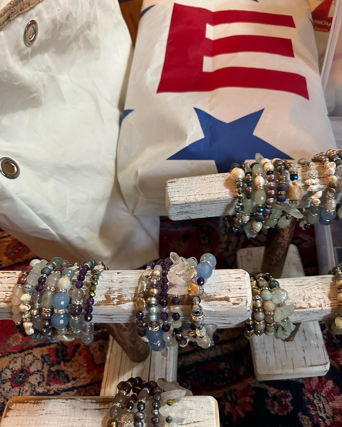 Getting ready for @southportnc 4th of July Festival! Can’t wait to see everyone! #miskatonicmermaids #handmade #jewlery #handmadejewelry #mermaids #artshow #smallbuisness #southportnc