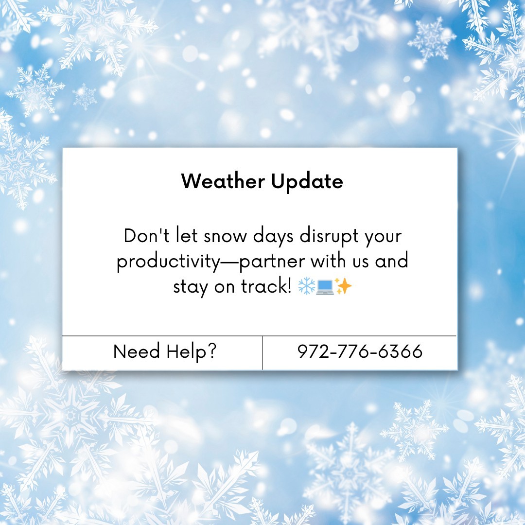 #Winter weather got you worried about productivity? Galleon offers remote IT solutions that keep your business running smoothly. No matter the forecast, we’ve got your back.
📧 info@galleonvirtual.com
📞 972-776-6366
#RemoteWork #StayProductive