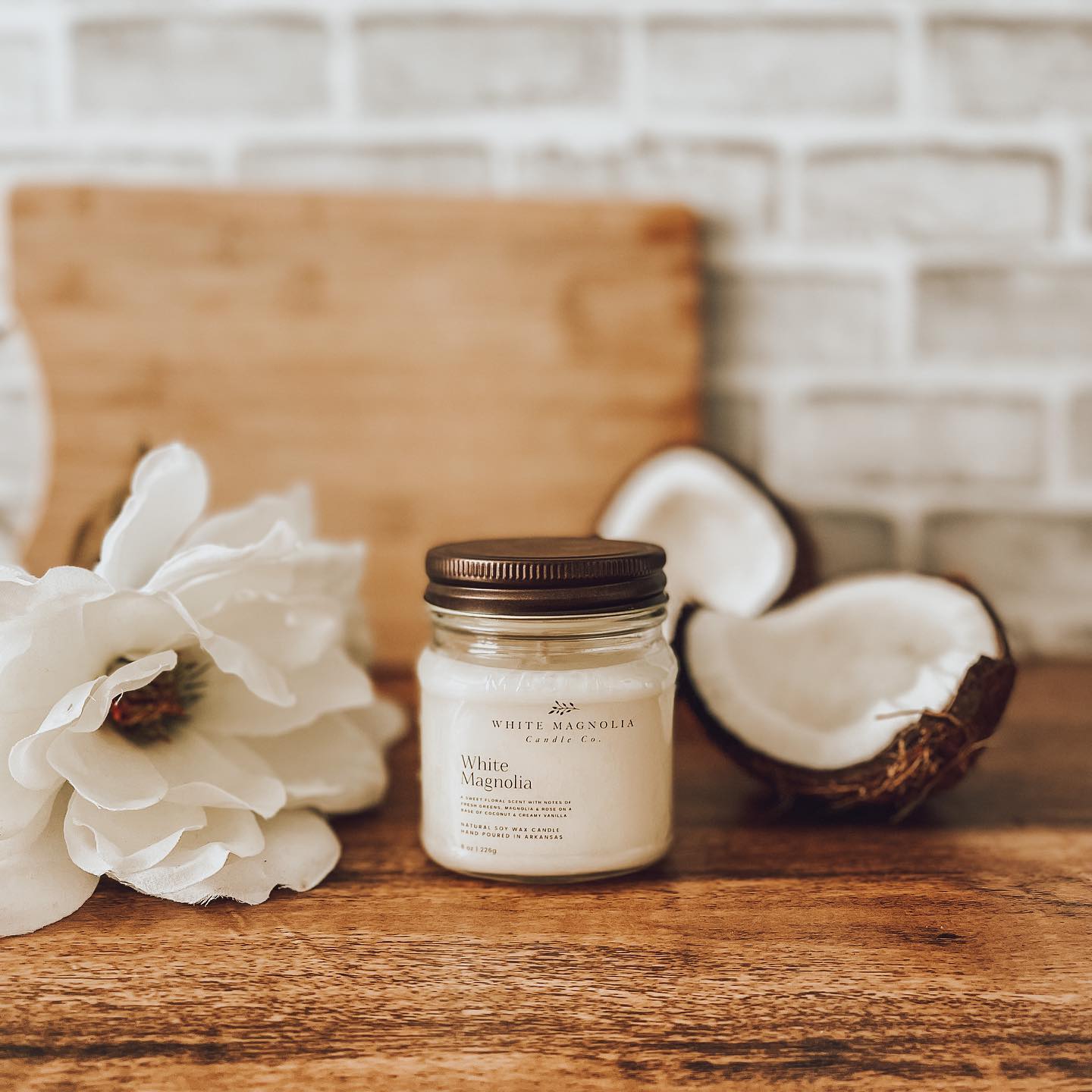 Our Classic Collection is still here! Available only in our 8 oz. & 16 oz. mason jars 🥥
White Magnolia Scented Soy Candle
A sweet floral scent with notes of fresh greens, magnolia & rose on a base of coconut & creamy vanilla
Order yours today!
www.whitemagnoliacandlecompany.com