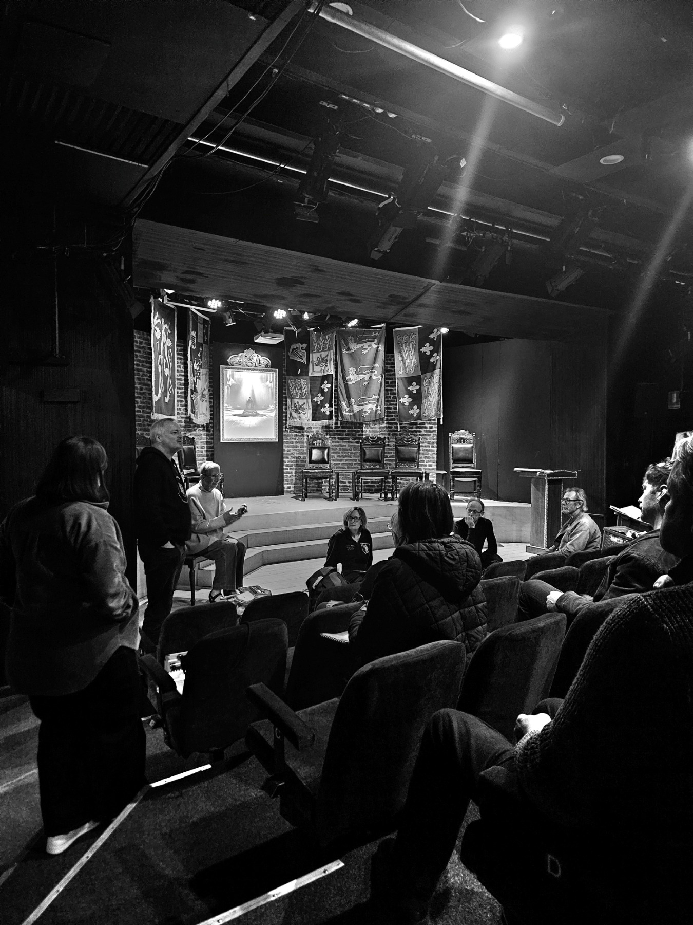 This time next week The Hollow Crown opens! Make haste and secure thine place in our audience anon!
During tech this past weekend we travelled through eight centuries and back, all whilst fixing up our lighting cues, music, scenes etc. Thank you to our mighty cast and crew for putting in the hours so diligently!
👑 The Hollow Crown by John Barton, directed by Peter Newling
📅 3 September - 20 September 2025
📍 Williamstown Little Theatre, 2 Albert St
🎟 Book via wlt.org.au/book-tickets or by calling 0447 340 665