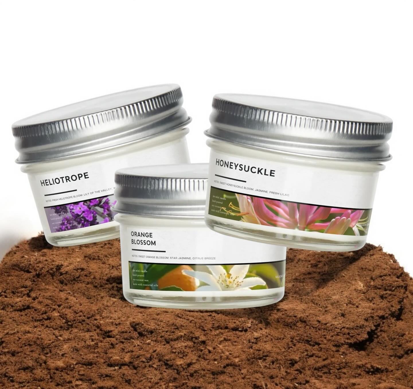 Fresh florals 🪴 #gardening #candles #naladak #heliotrope #orangeblossom #honeysuckle #soycandles