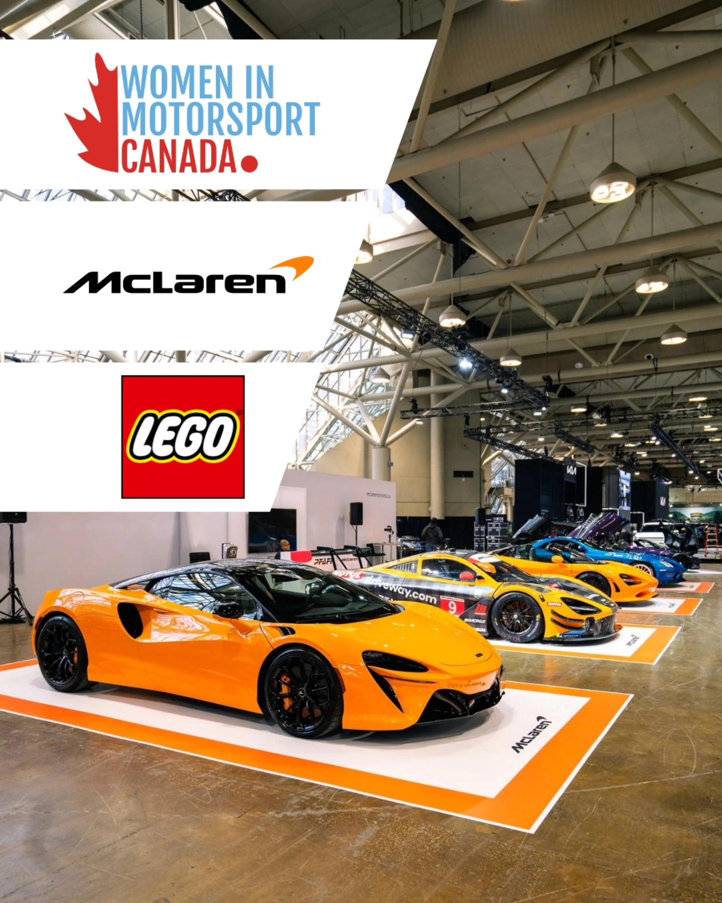 WIMCanada is proud to partner once again with our friends at @mclaren and @lego Canada for the 2025 Canadian International Auto Show! 🇨🇦
We will be at the auto show THIS WEEKEND at the Lego booth hosting a private educational activity with girls from @mlselaunchpad - who will join us later at the @revtv.ca booth for more opportunities to get close to the motorsport action!
Attending the show yourself? Look for WIMCanada representatives at the Auto Show on Saturday, February 22nd and learn more about what
WIMCanada does to get Canadian women and girls involved in motorsport! 👋