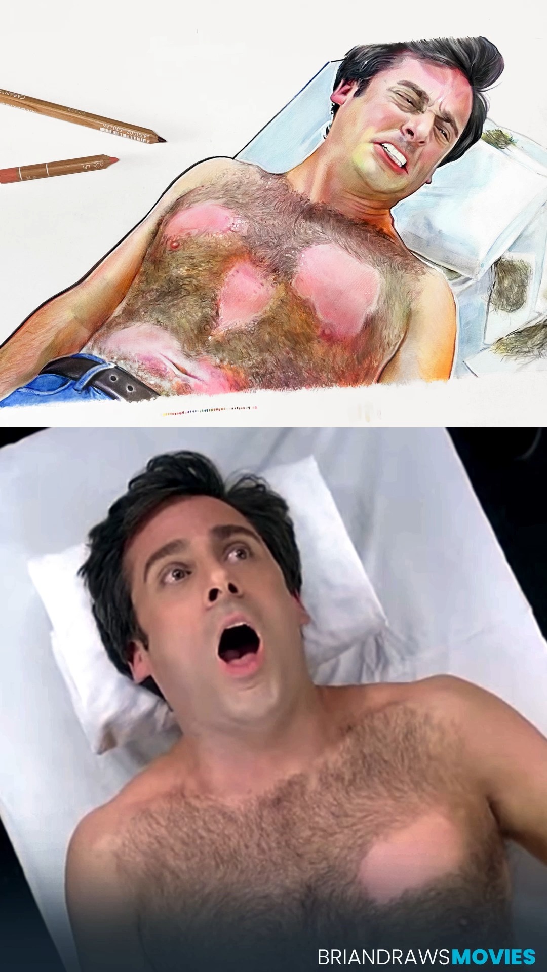 I read that it was Paul Rudd who prompted the "Kelly Clarkson!"
https://www.briandrawsmovies.com/product-page/40-year-old-virgin
#40yearoldvirgin #stevecarell #moviescenes #movielovers #drawings #artist #coloredpencilart #art #draw #coloredpencildrawing #briandrawsmovies