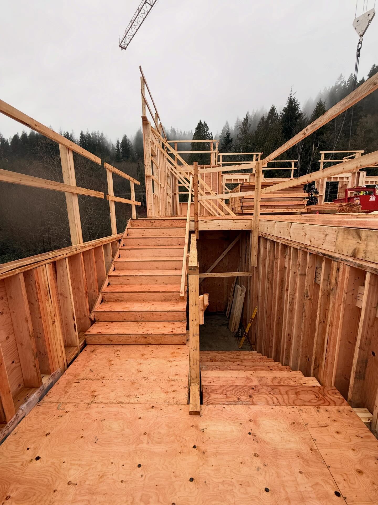 Random stair fact 👇
Nails and construction adhesive don’t do the same job — they share it.
Nails handle shear and clamping.
PL adhesive handles load distribution and creep control.
Think rebar + concrete:
Concrete takes compression, rebar takes tension.
On stairs, glue turns point loads into surface loads, and nails lock it in place while it cures.
That’s how framed stairs stay tight, quiet, and solid long-term.
#stairs #vancouver #construction