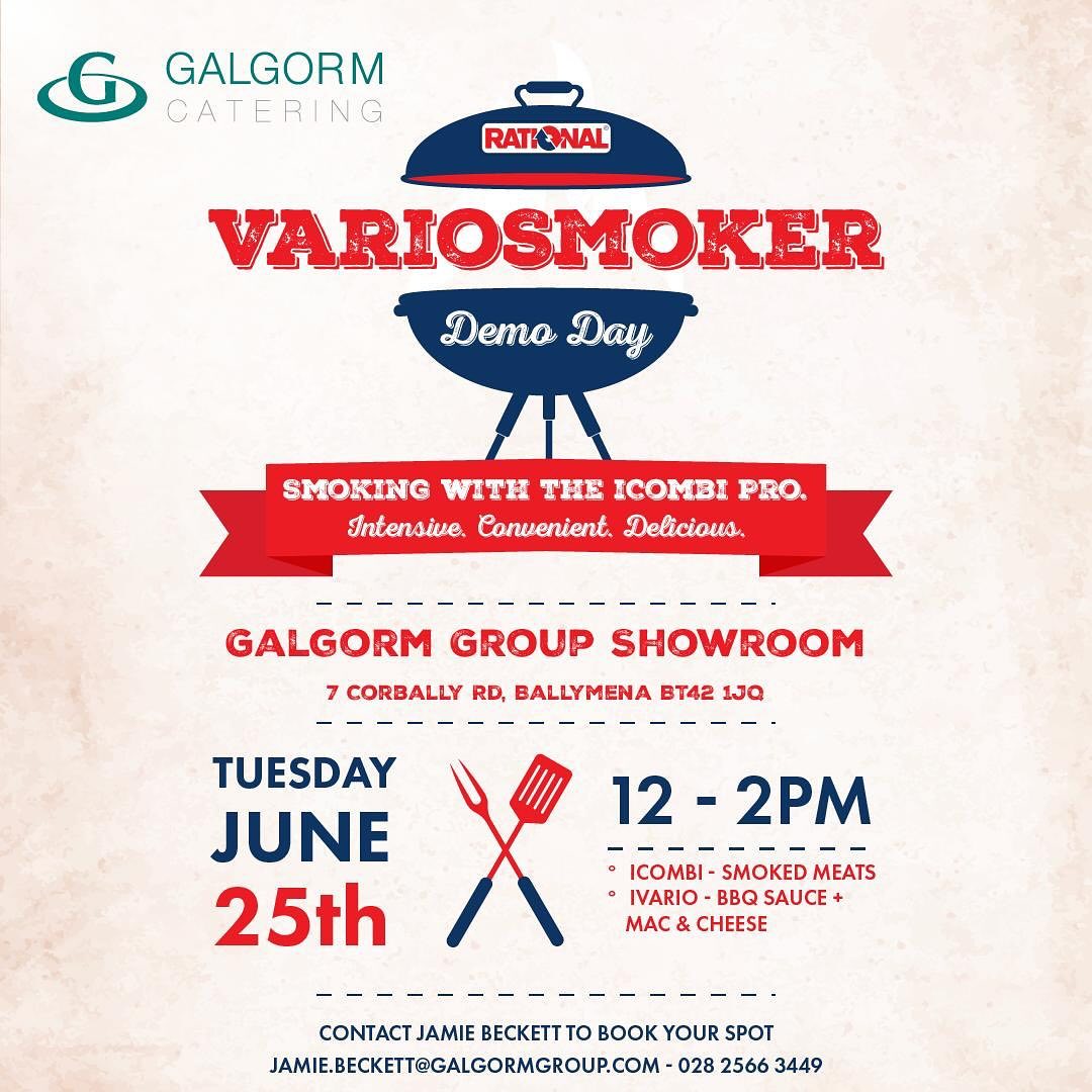 💨 💨 🔥 🔥 Join us next Tuesday to see and taste some amazing BBQ style meats and sides using the Rational icombi and ivario.
Visit www.catering-concepts.co.uk/events to register 🔥 🔥 💨 💨