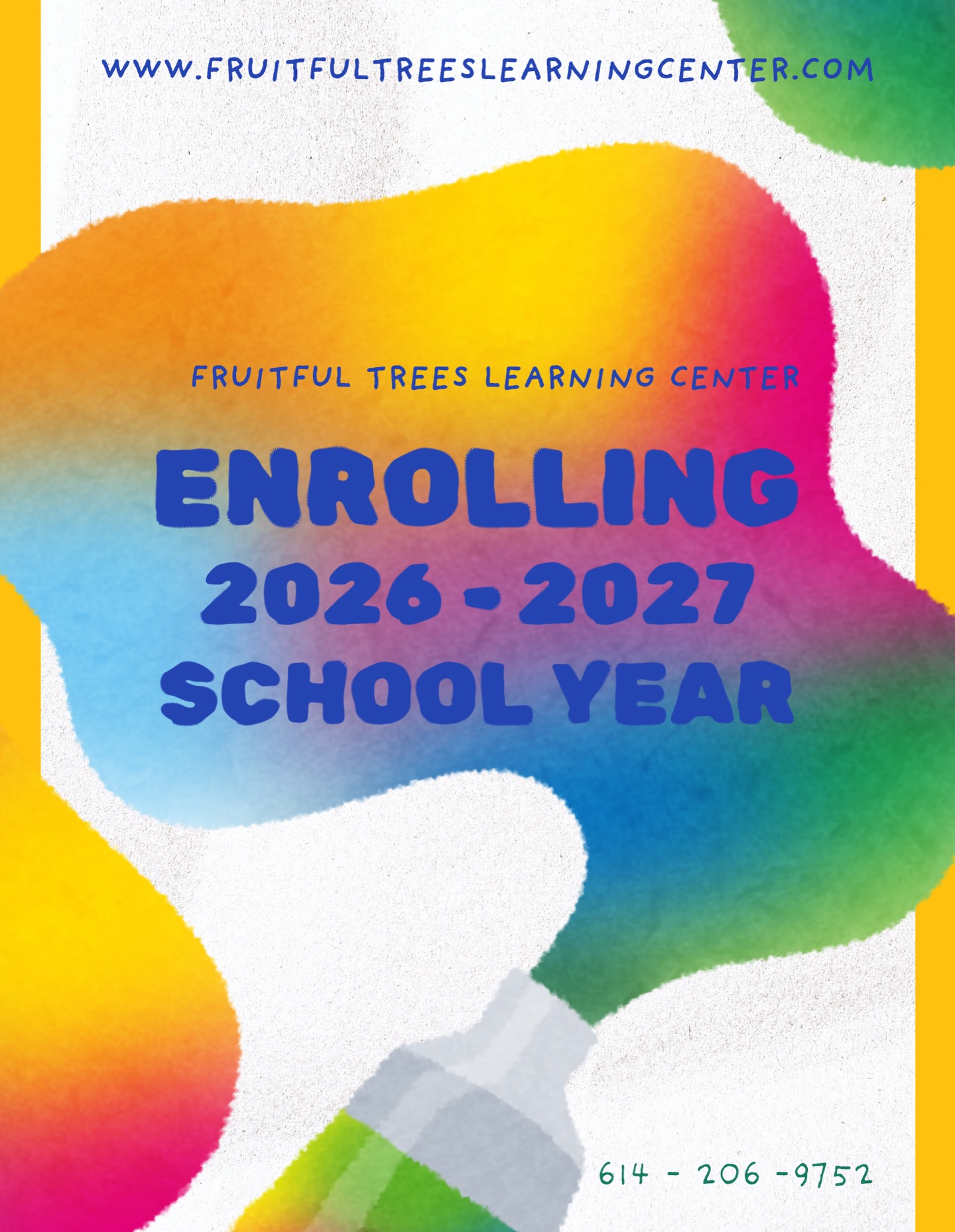 📚✨ NOW ENROLLING | 2026–2027 SCHOOL YEAR ✨📚
Fruitful Trees Academy is now accepting students ages 2.5–5 years old 🌱
We provide a nurturing, structured environment where young learners grow in confidence, curiosity, and foundational academic skills—all while feeling safe, supported, and celebrated.
🧒🏽 Ages Served: 2.5–5 years
⏰ Before & After Care Available
🌿 Intentional learning, daily structure & individualized support
At Fruitful Trees Academy, we don’t just prepare children for school—we prepare them for a lifetime of learning.
📲 Now enrolling for the 2026–2027 school year
Spots are limited—secure your child’s place early!