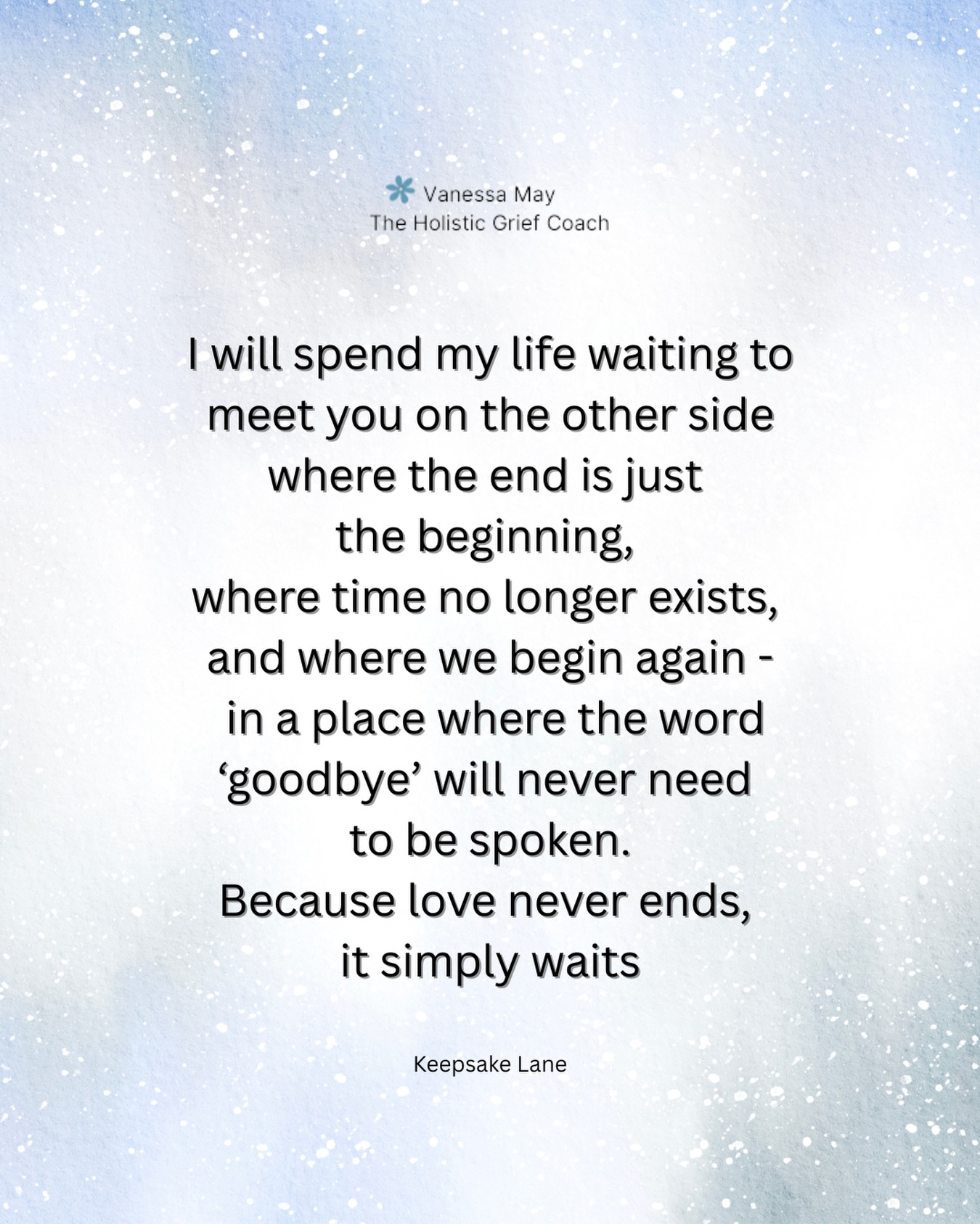 This is what keeps many grieving people going - especially bereaved parents who miss their beloved child beyond all imagining. The idea that we will be reunited with them can sustain us because love never ends, it simply waits.
If this post resonates please share with someone it might help or save, like and follow 🤍
.
#bereavedparents #griefandloss #loveneverdies #griefsupport
