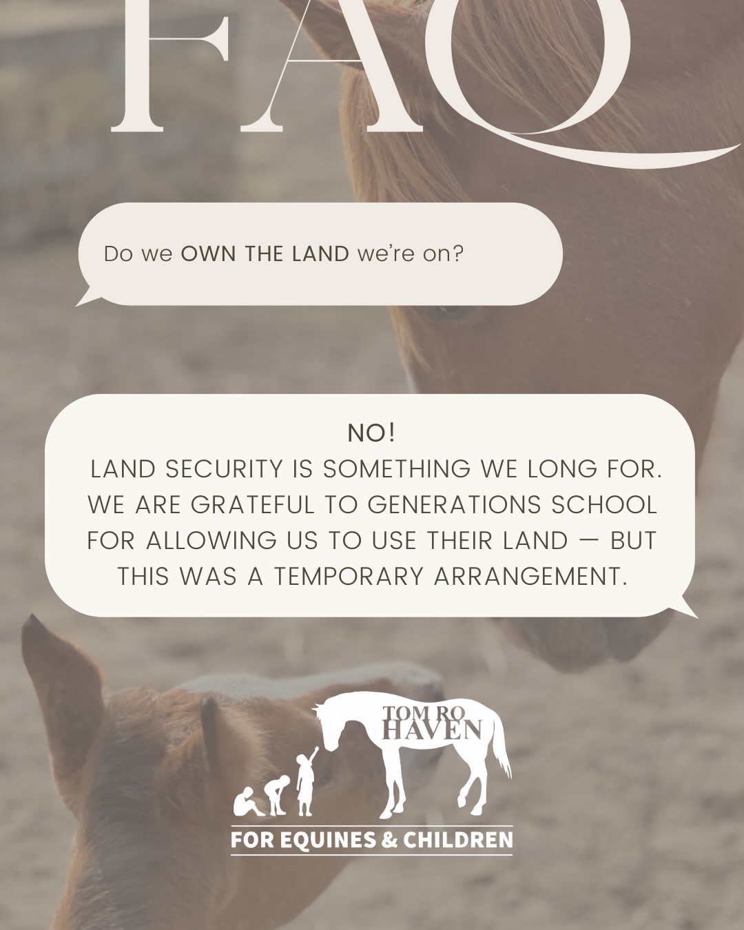 Land security is our greatest need right now.
After having to relocate before, the thought of moving again is daunting — for our team and for every horse who calls Tom Ro Haven home.
⏳ We have 5 months to find land so we can continue rescuing horses and offering equine-assisted healing to children and young adults.
If you can help in any way — please DM us or share.
Stability changes everything 🤍
#TomRoHaven #ForeverHomeNeeded #HorseRescueSA #LandNeeded #EquineHealing CommunitySupport