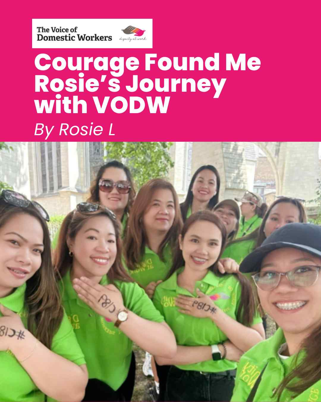 Last August 2025, we shared a powerful journey from one of our own “Courage Found Me: Rosie’s Journey with #VODW.” In her honest and heartfelt story, Rosie opens up about arriving in the UK with dreams and fear, facing isolation and unfair treatment, and eventually finding a community that helped her find strength, skills, and a voice she didn’t know she had. Her journey wasn’t easy. Learning to use a computer, speaking a new language, and navigating life far from home were just the beginning. But with support from #VODW, she discovered confidence, support, and the courage to believe she mattered. Today, we look back with gratitude for the bravery in sharing stories, for the solidarity that lifts each other up, and for every step taken toward dignity and hope.
Take a moment to revisit Rosie’s incredible journey and be inspired all over again:
https://www.rfr.bz/i94052c
#VODW #CourageFoundMe #RosiesJourney #Empowerment #DomesticWorkers #CommunitySupport