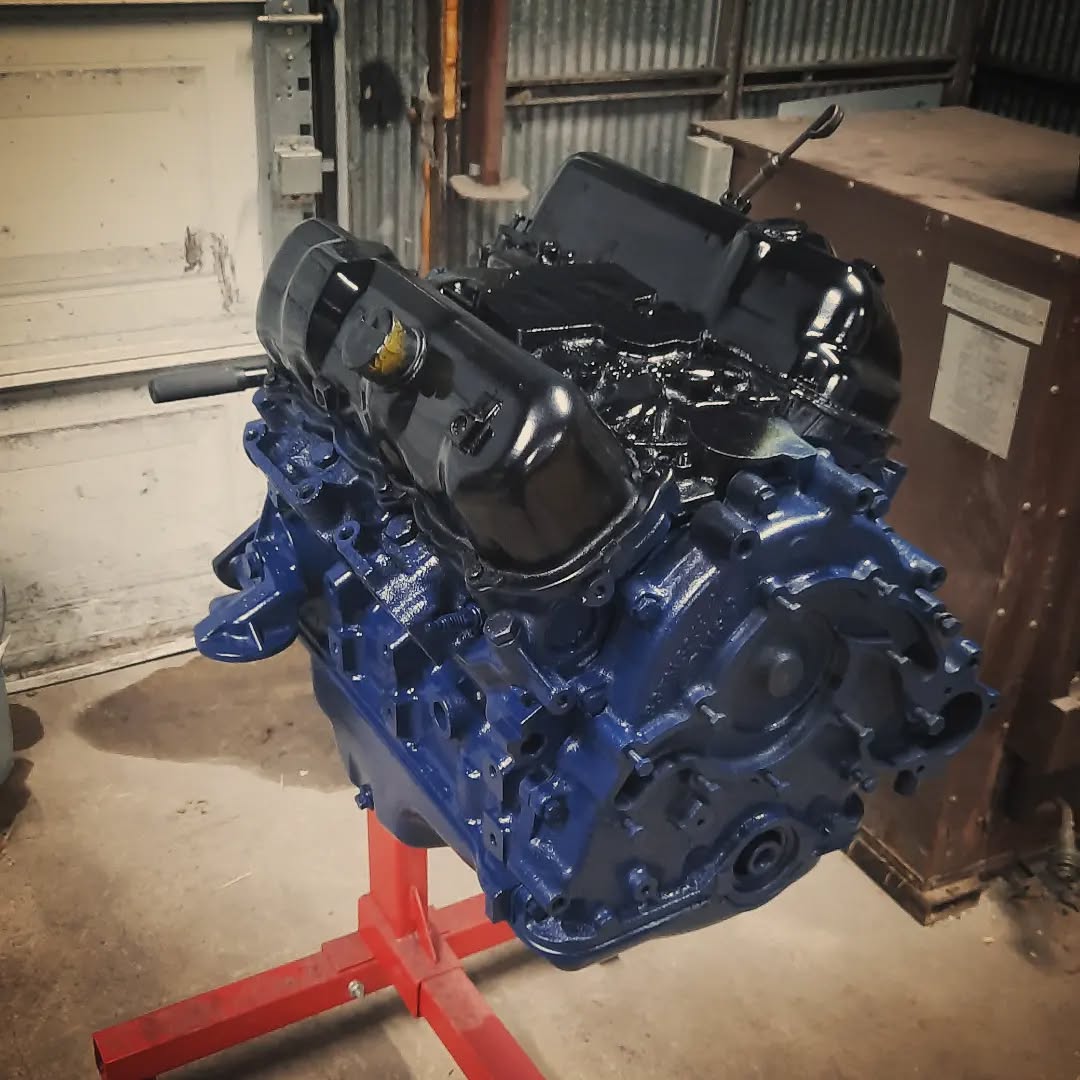 Finally got the engine painted and together for the Bronco Build!!
#build #buildseries #diy #car #cars #truck #trucklife #greatness #preformance #trackbuild #offroad #offroadnation #trackbuild #photography #engine #v6 #ford #fordbronco2 #restomod #restoration #frame #rebuild #rebuiltengine #fordblue #171 #trucknation #liftedtrucks #lifted #liftedford #liftedbronco