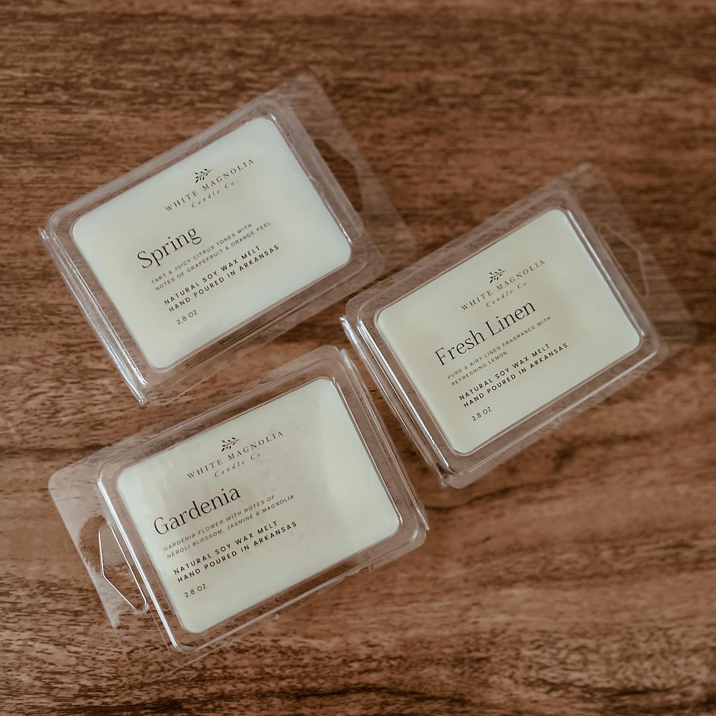 All of the fragrance without the flame! Grab our Spring Collection Soy Wax Melts today!
Shop now!
www.whitemagnoliacandlecompany.com
#soycandles #soywaxcandles #naturalsoywax #masonjar #luxury #soybeans #farmhousecandles #candles #homemade #madewithlove #arkansas #masonjar #homedecor #springcandles #spring