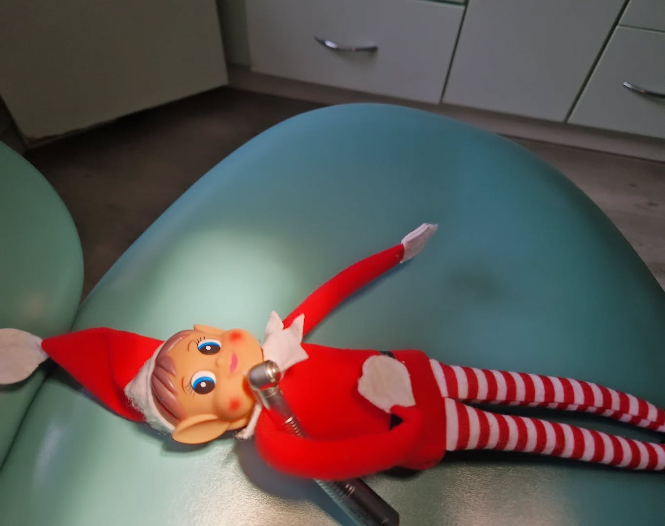 We found Floss attempting a DIY filling, after all those sweets 😳