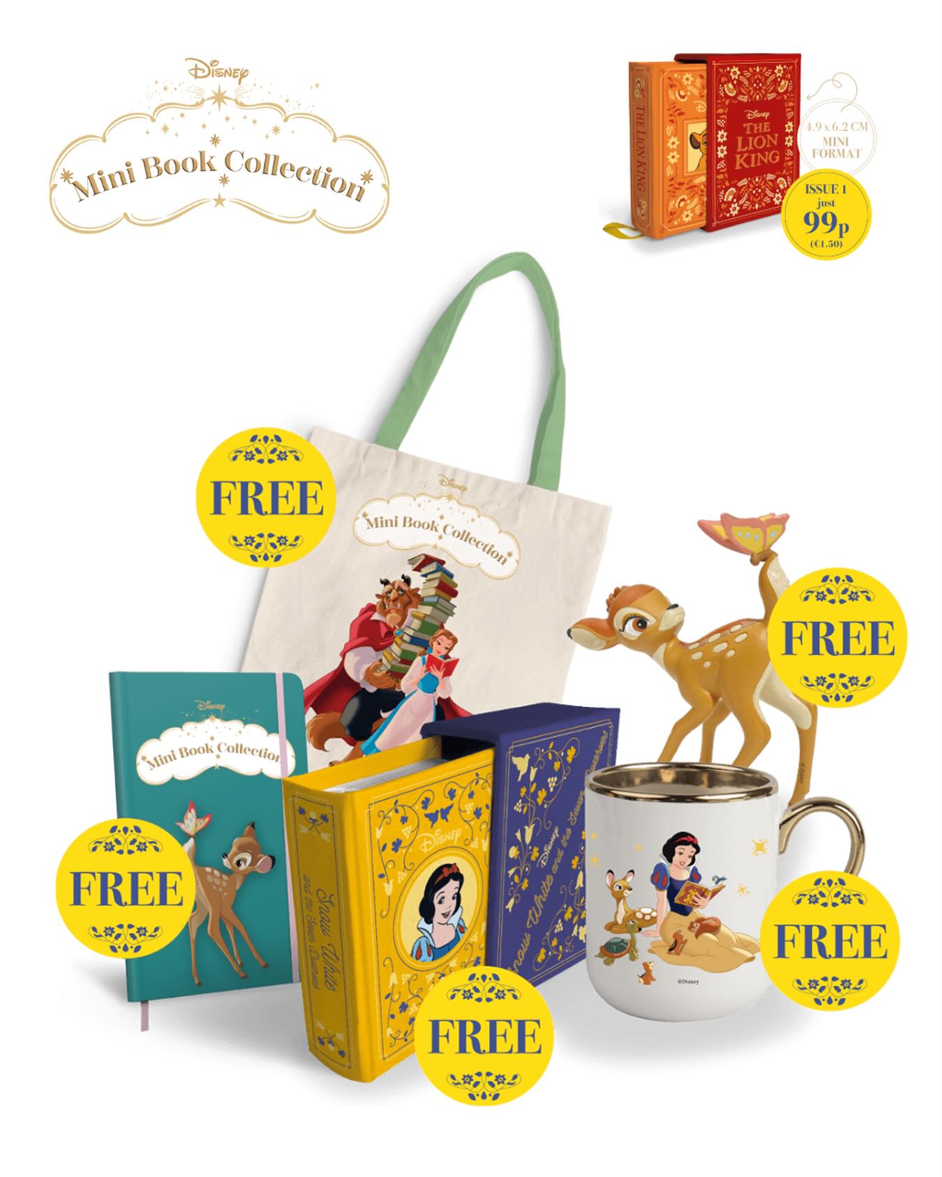 ✨ Introducing @hachettepartworks @disney Mini Books Collection! ✨
We’re delighted to see the launch of this enchanting new collection, complete with beautifully designed tote bags and mugs supplied by @tcseurope_ With each issue, you’ll receive a charming palm-sized Disney picture book!
Start your journey for just 99p for Book 1, plus enjoy a FREE book and four FREE gifts along the way. We’re thrilled to be part of this magical launch and can’t wait to see mini book collections grow everywhere!
📸 @hachettepartworks