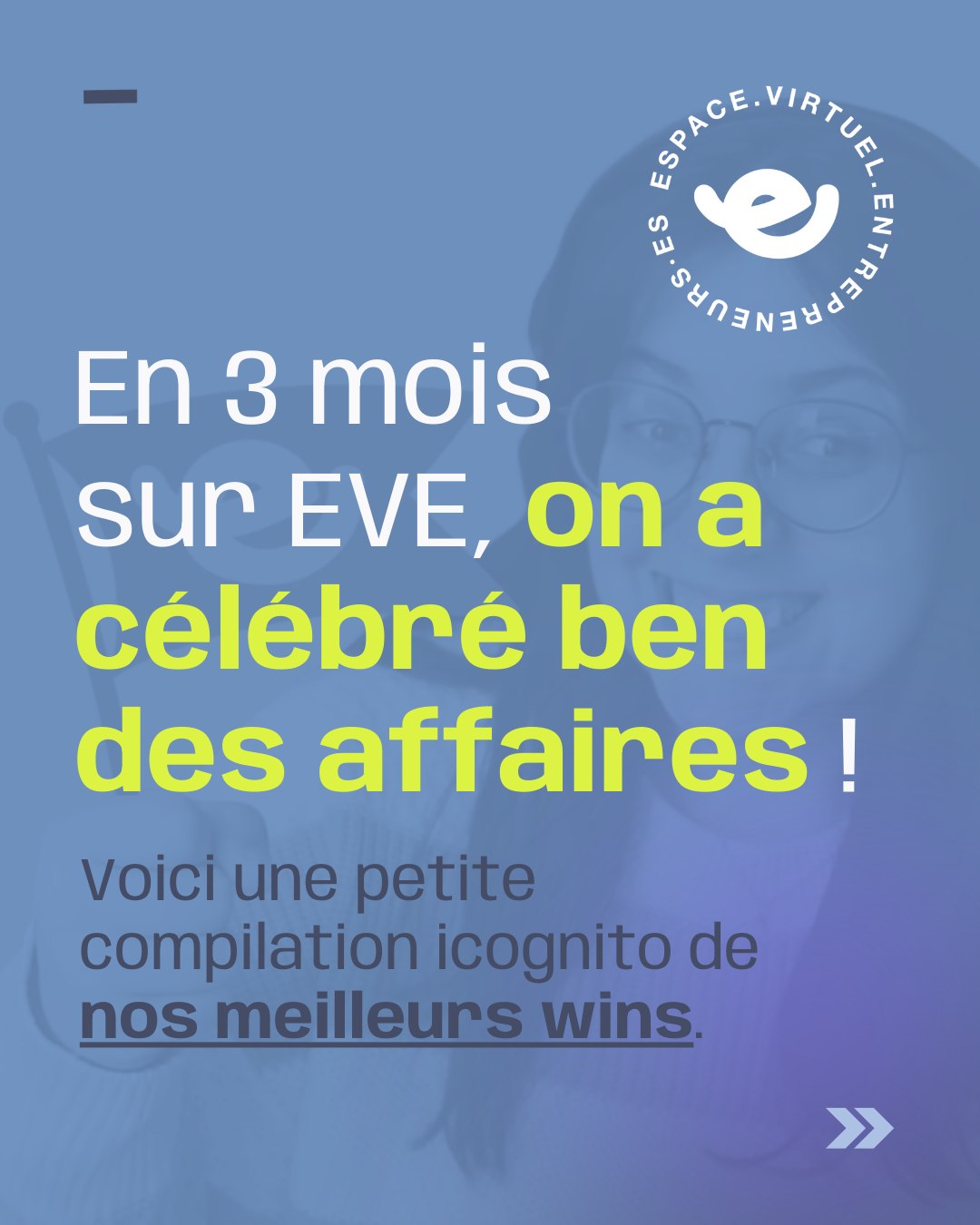 Récemment, je me demandais qu’est-ce qui me fait du bien dans mon entreprise.
Pis sans surprise, EVE a fait partie de la réponse.
J’aime un million d’affaires là-dedans, mais surtout : on célèbre autant les petites wins que les grosses. On partage full, on se motive, on avance… pis on a aussi des discussions deep autant que vraiment niaiseuses et immatures. (Et c’est ça qui fait que c'est parfait.)
Fait que voici une mini compilation incognito de nos réussites 💛
Si tu te reconnais là-dedans : hésite pas à mentionner ta réussite !!
PS : si t’as envie de te joindre à nous, le lien vers EVE est dans ma bio.
Sache que ce lien est affilié.