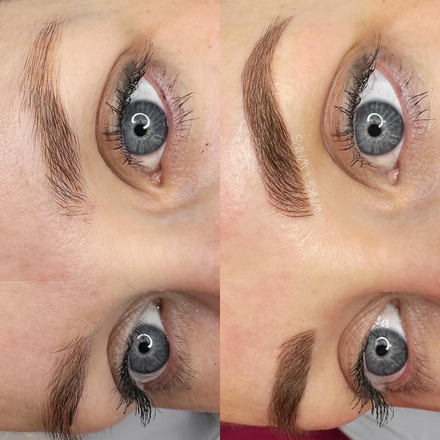 Bye bye, brow pencil! 👋 book now at www.whimswhims.com