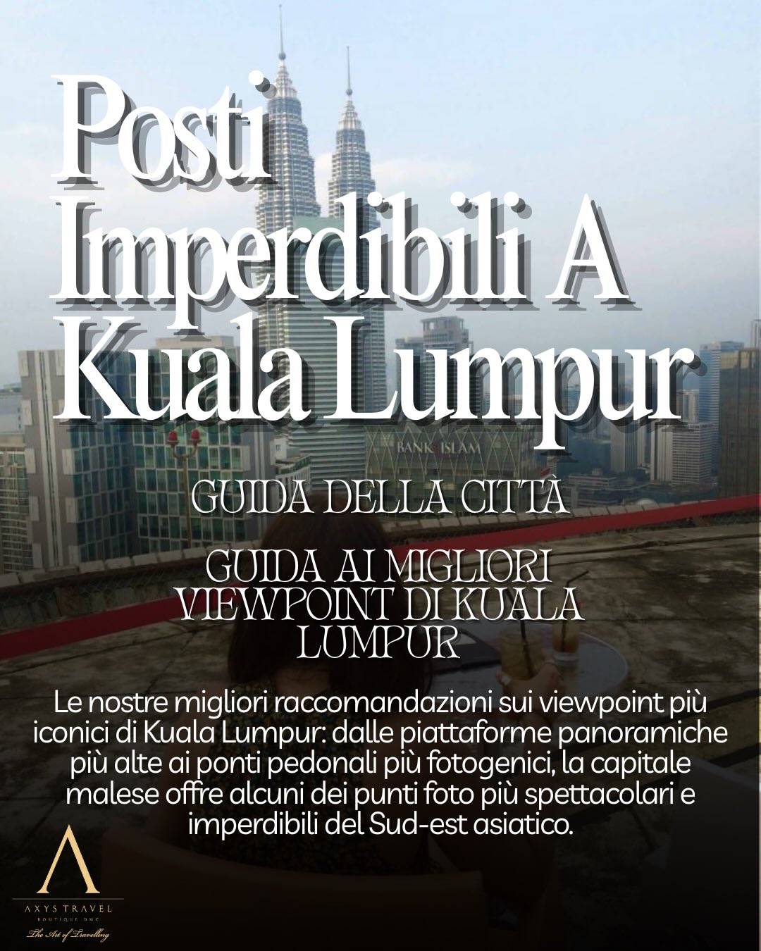✨ Posti imperdibili a Kuala Lumpur ✨
Dall’alto della KL Tower, con una vista a 360° che toglie il fiato,
alle iconiche Petronas Twin Towers, simbolo assoluto della città,
fino alla futuristica Saloma Bridge, che di notte si accende di colori spettacolari.
Kuala Lumpur è un mix perfetto di skyline moderno, luci, emozioni e scorci memorabili.
Una città che sorprende a ogni passo… e conquista a ogni foto 📸🌃
📍 KL Tower
📍 Petronas Twin Towers
📍 Saloma Bridge
#KualaLumpur #Malesia #PostiImperdibili #SkylineKL #VisitMalaysia