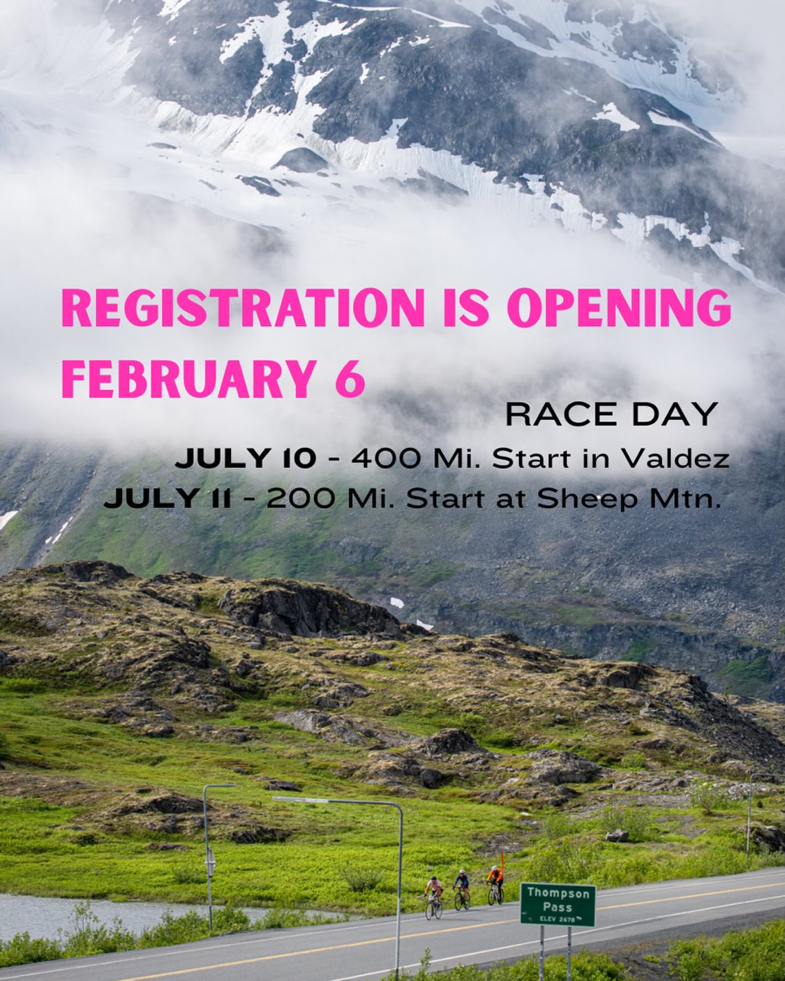 Time to get your crews ready for an unforgettable adventure.
The registration opening has been delayed to open February 6.
Thank you for your understanding,
-The Fireweed Volunteer Crew