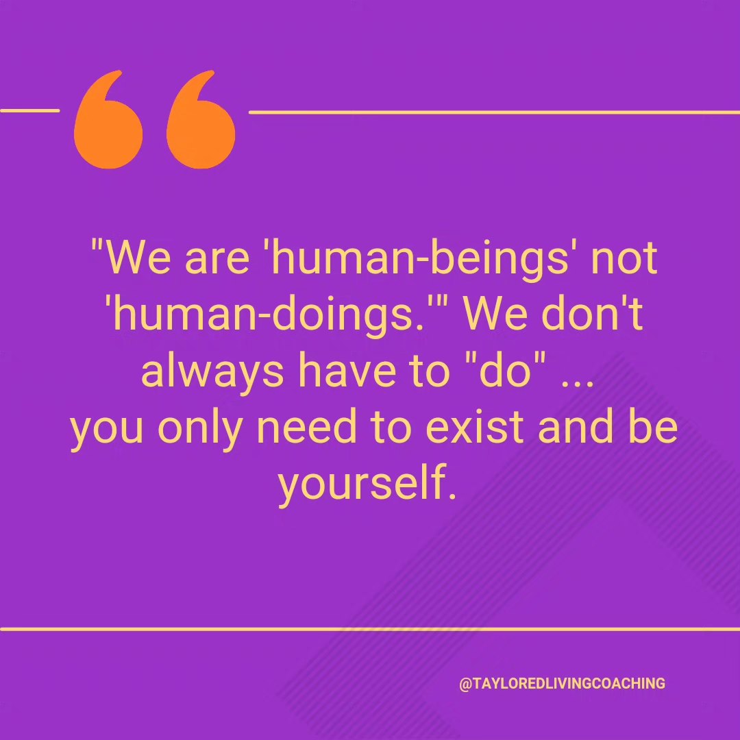 We live in a society that it tells us that our worth is based on our productivity. But when it comes down to it, all you need to do is exist and be yourself. Odds are that's what your friends and loved ones want from you.
#liveempoweredwithtaye #StressRelief #HealthyRelationships #Confidence #WorkLifeBalance #EmotionalWellbeing #womensempowerment #blackwomenrock #soberjourney #griefjourney #divorcerecovery #TayloredLivingCoaching #chicagogram #dcgram