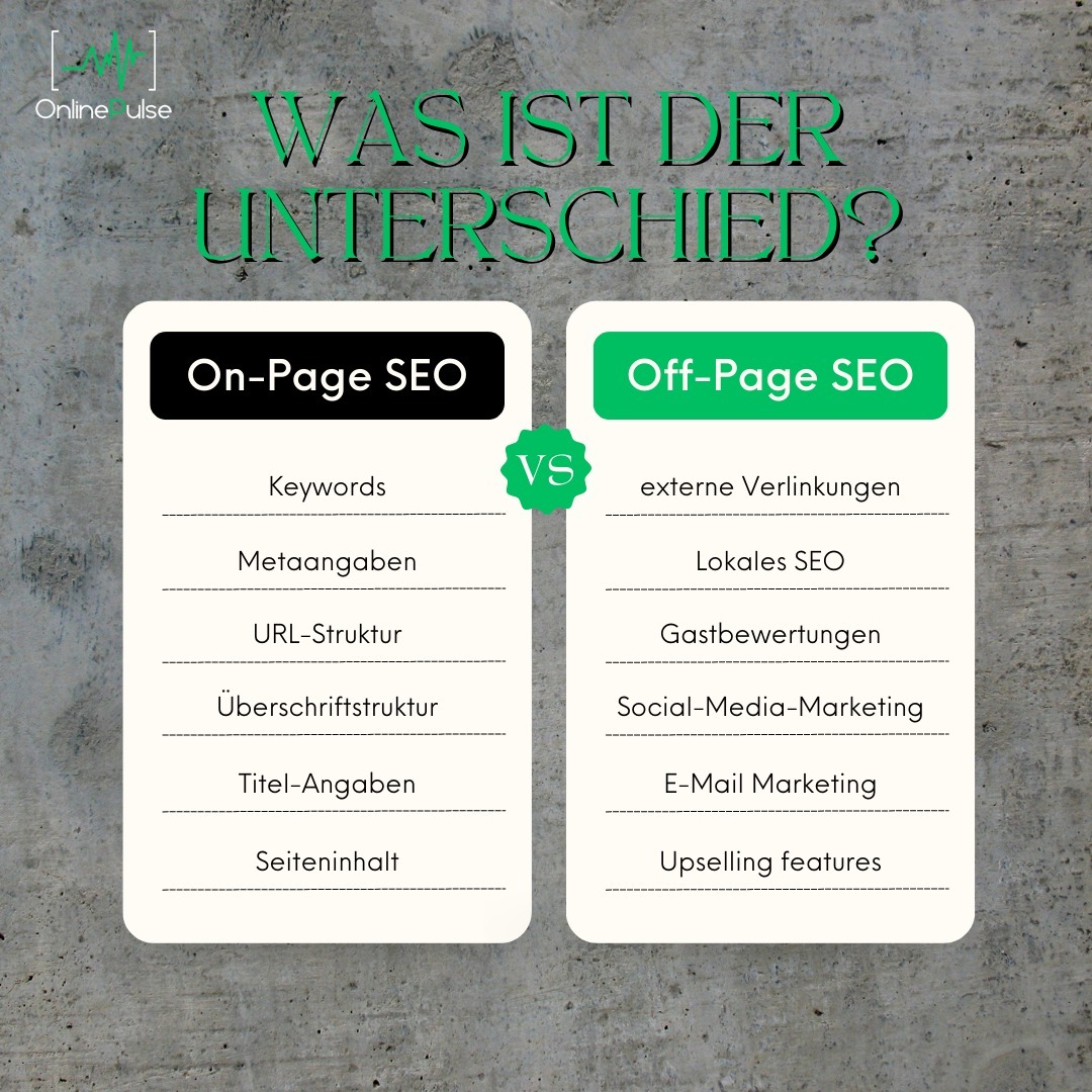 Noch nie etwas von On-Page und Off-Page SEO gehört?!🤔
Zu den Begriffen erstmal - Was bedeuten die beiden Schlagwörter eigentlich??
ON-Page bedeutet all deine Optimierungsmaßnahmen auf der Webpage. Natürlich ist das Thema bei OFF-Page SEO genau das Gegenteil.🌟
Beide allerdings verfolgen das gleiche Ziel. Dein Webauftritt soll bei den Suchmaschinen soweit oben, wie nur möglich sein. Du siehst hier aber auch, wie facenttenreich das Online-Marketing ist, um die perfekte Webpage zu haben.
Manchmal genügt es auch, dass 1-2 Punkte nicht berücksichtigt werden, um das Ranking wieder neu aufzubauen. Denk dran - Der Mix macht es!💯🎉
#onlinemarketingberatung #digitalberatung #marketingstrategie #webmarketing #marketingtipps #businessberatung #unternehmensberatung #marketingagentur #marketingcoach #socialmediamarketing #suchmaschinenoptimierung #seo #googleads #onpageseo #offpageseo #instagrammarketing #contentmarketing #onlinepulse
