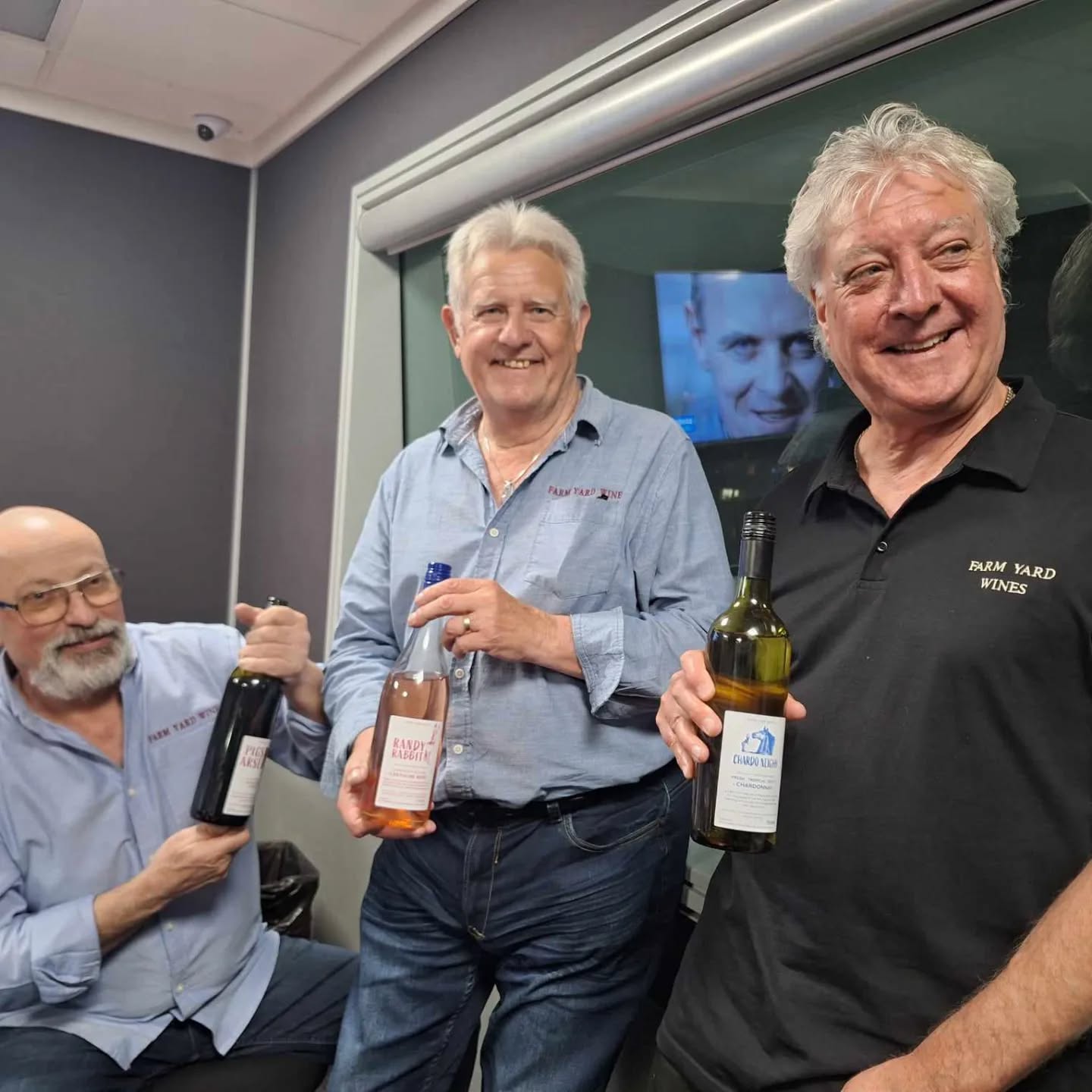 Farm Yard Wines crew with FiveAA taster Jim