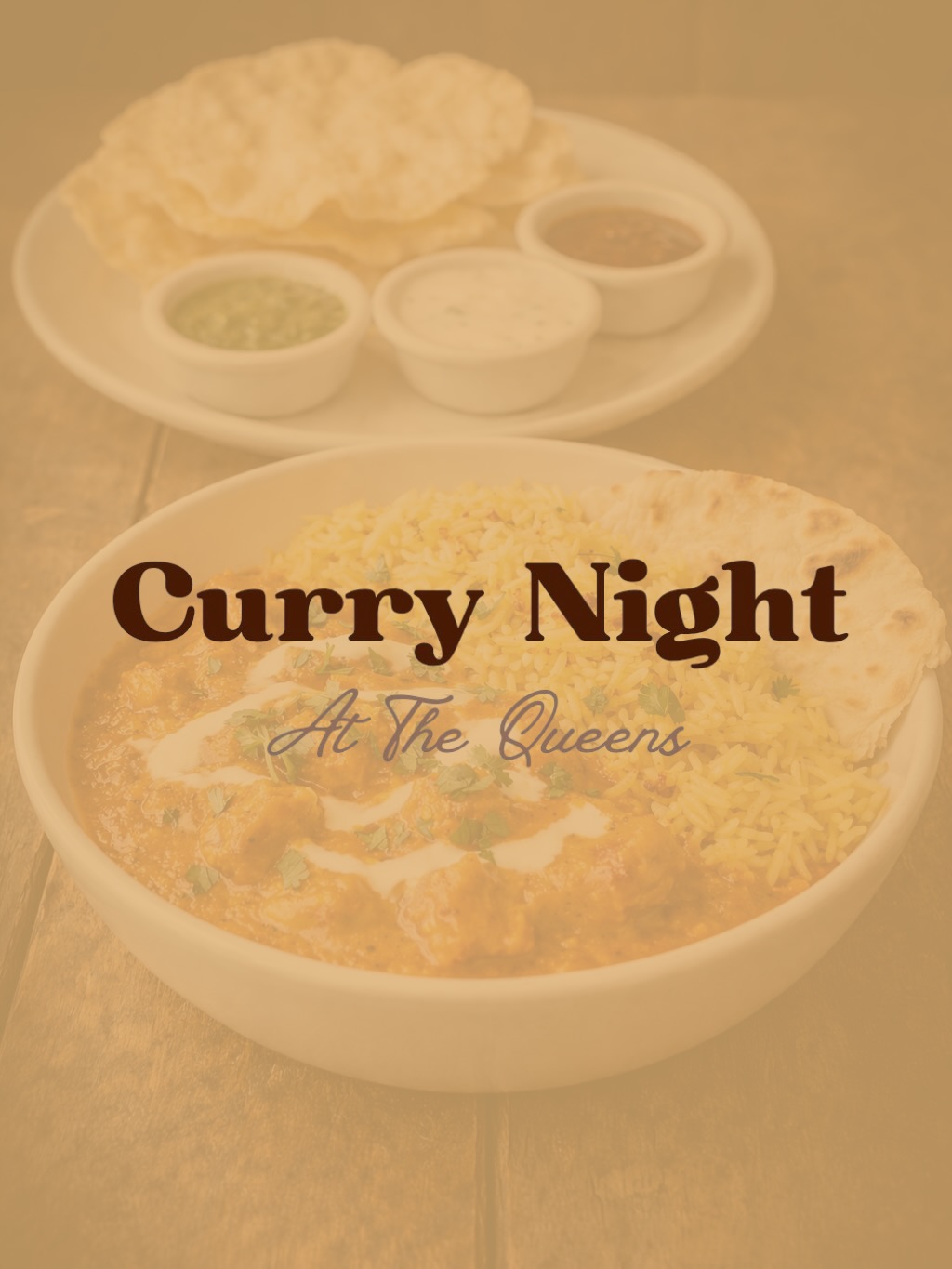 We have some last-minute availability for Curry Night tonight 🍛✨ Click the link in our bio to book. Swipe for the menu 👉