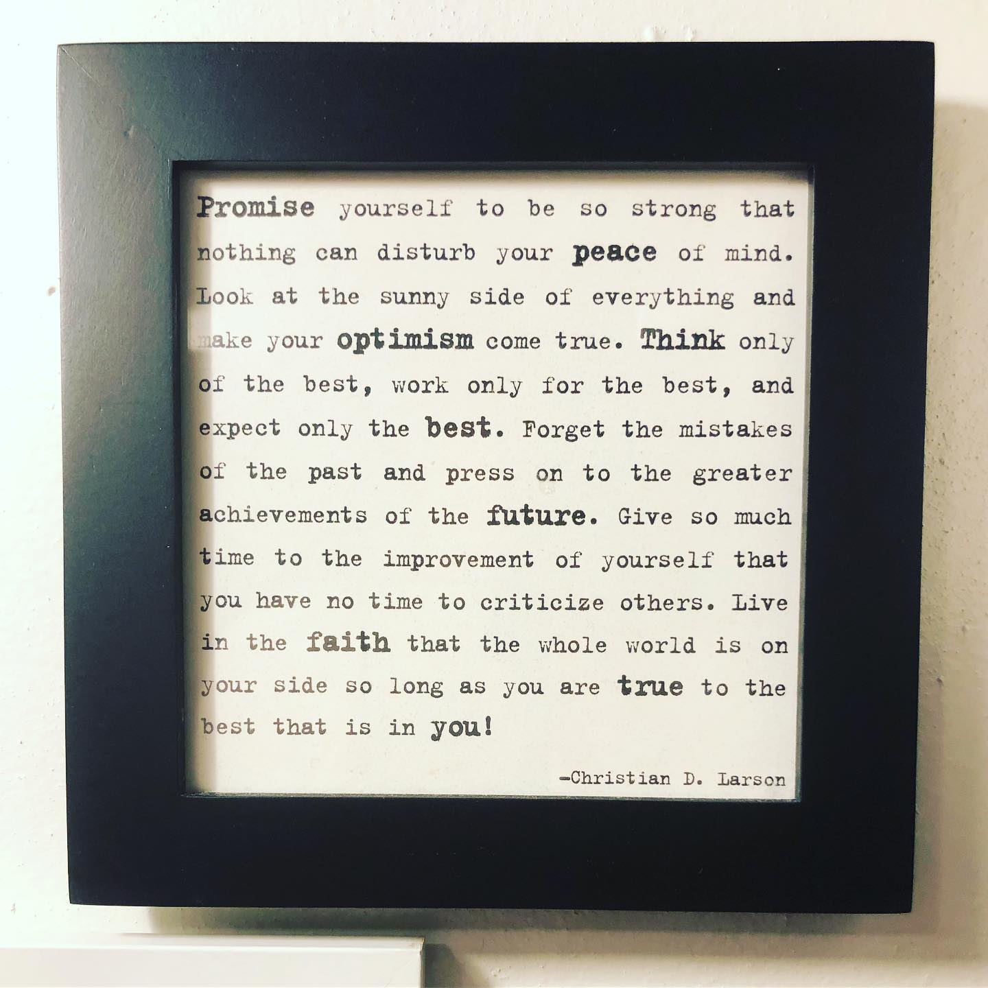 #promiseyourself... by #christiandlarson.